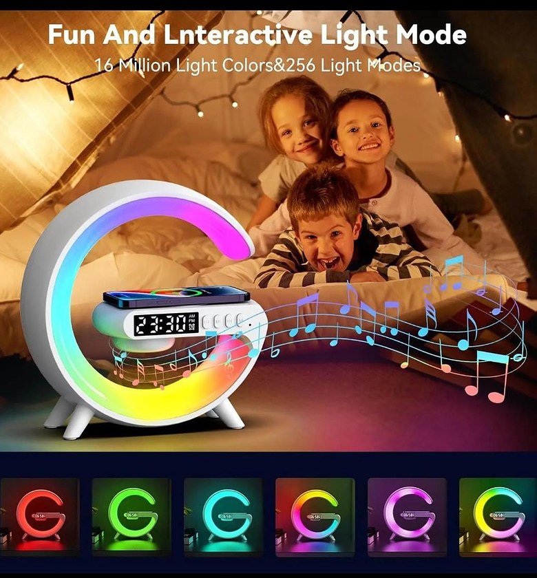 Led Lamp With Bluetooth Speaker and Wireless Charger image