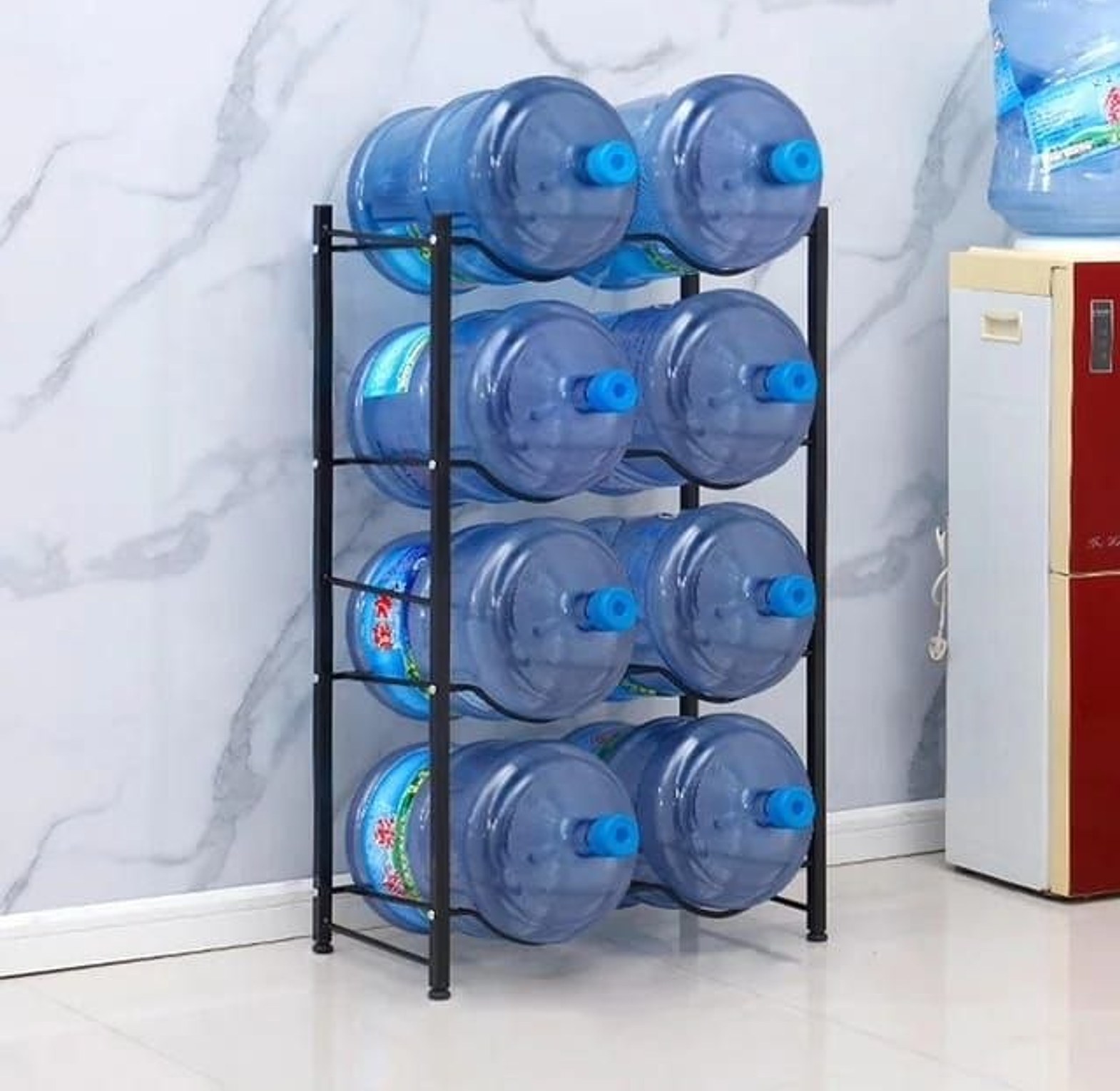 Heavy-Duty Carbon Steel Water Bottle Holder Rack image