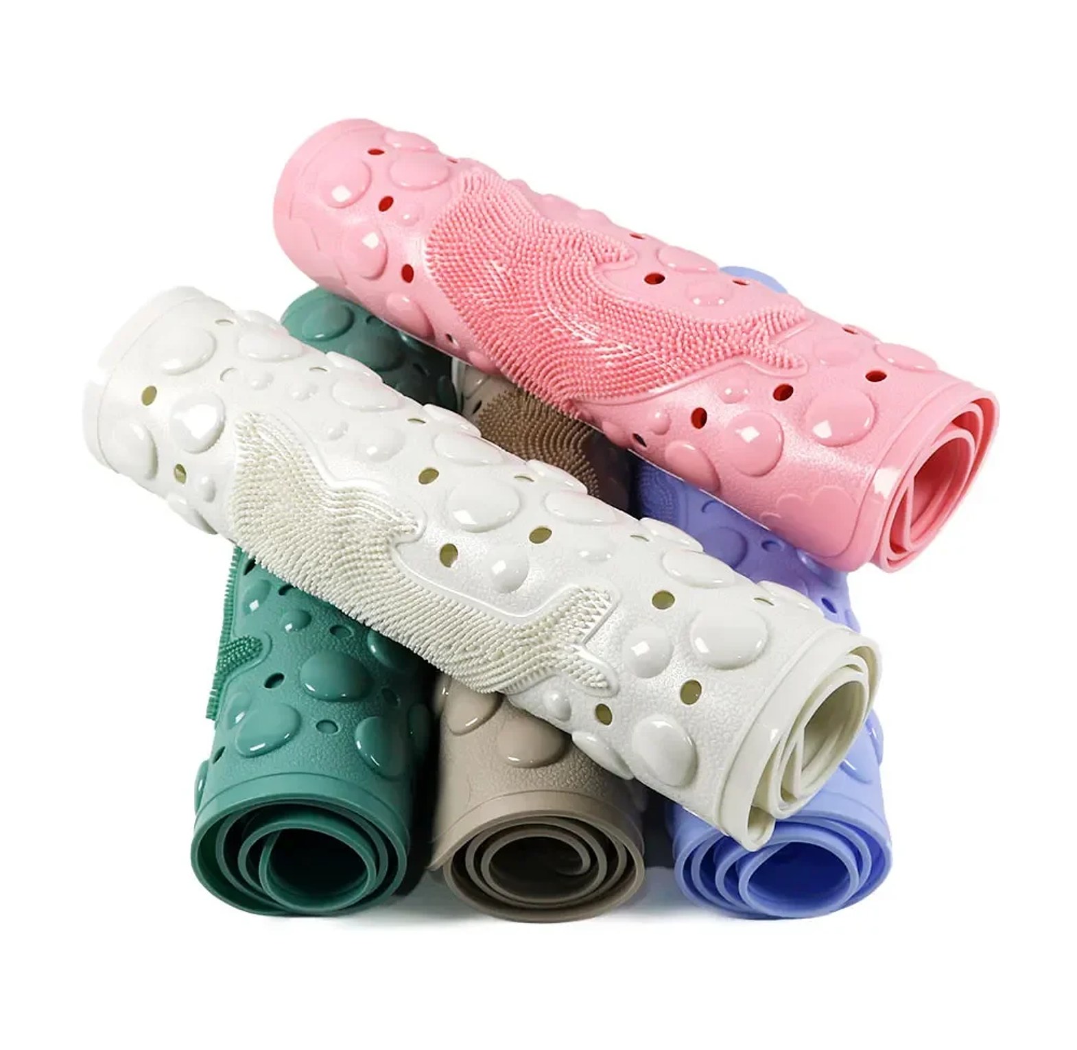 Bathroom Anti-Slip Mat With a Foot Brush image