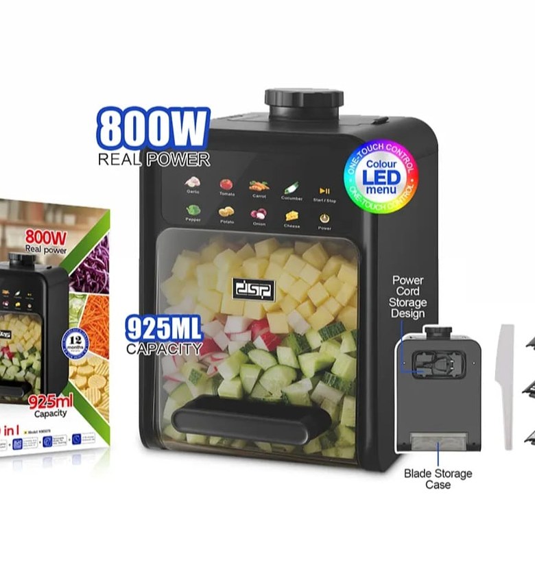 DSP 9-in-1 Salad Maker 800W | 925ml | Colour LED Touch | DC2327 Pure Copper Motor image