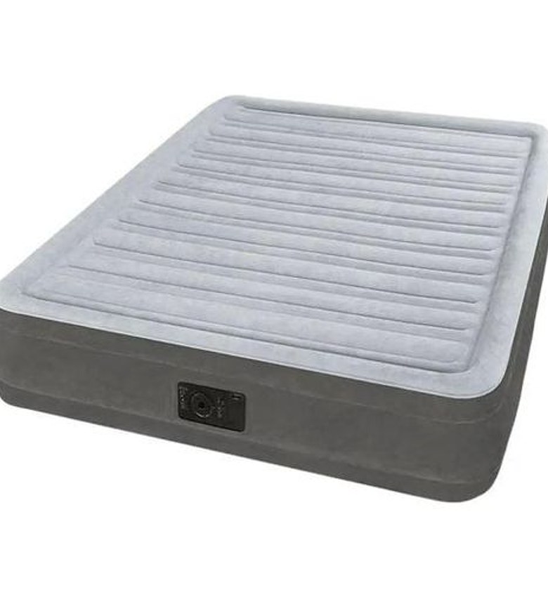 Inflatable/Air Mattress. Dura-Beam Deluxe Comfort-Plush Mid-Rise Air Mattress: Built-in Electric Pump Size 6×6 image