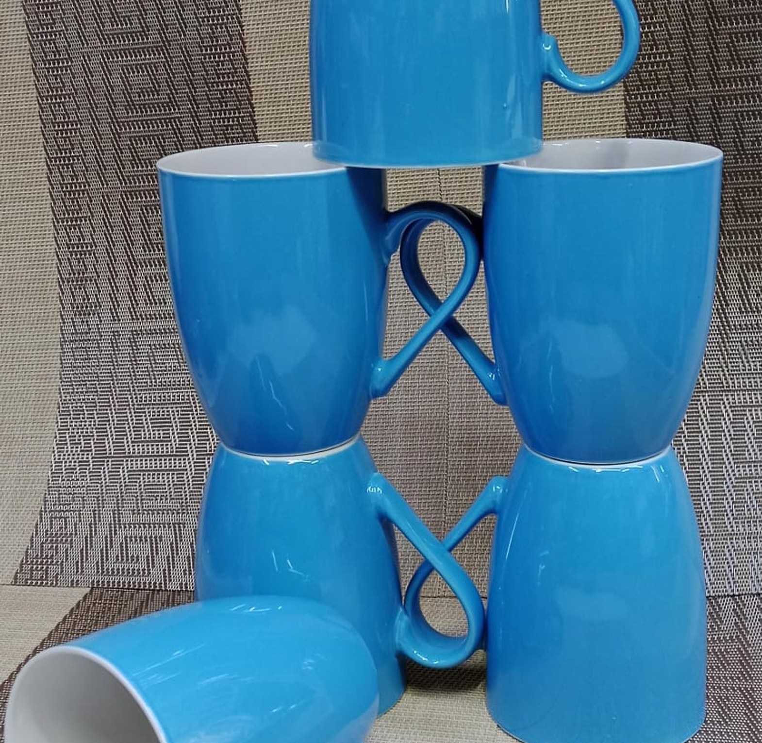 Ceramic 6PC black tea/coffee cups 300ml image