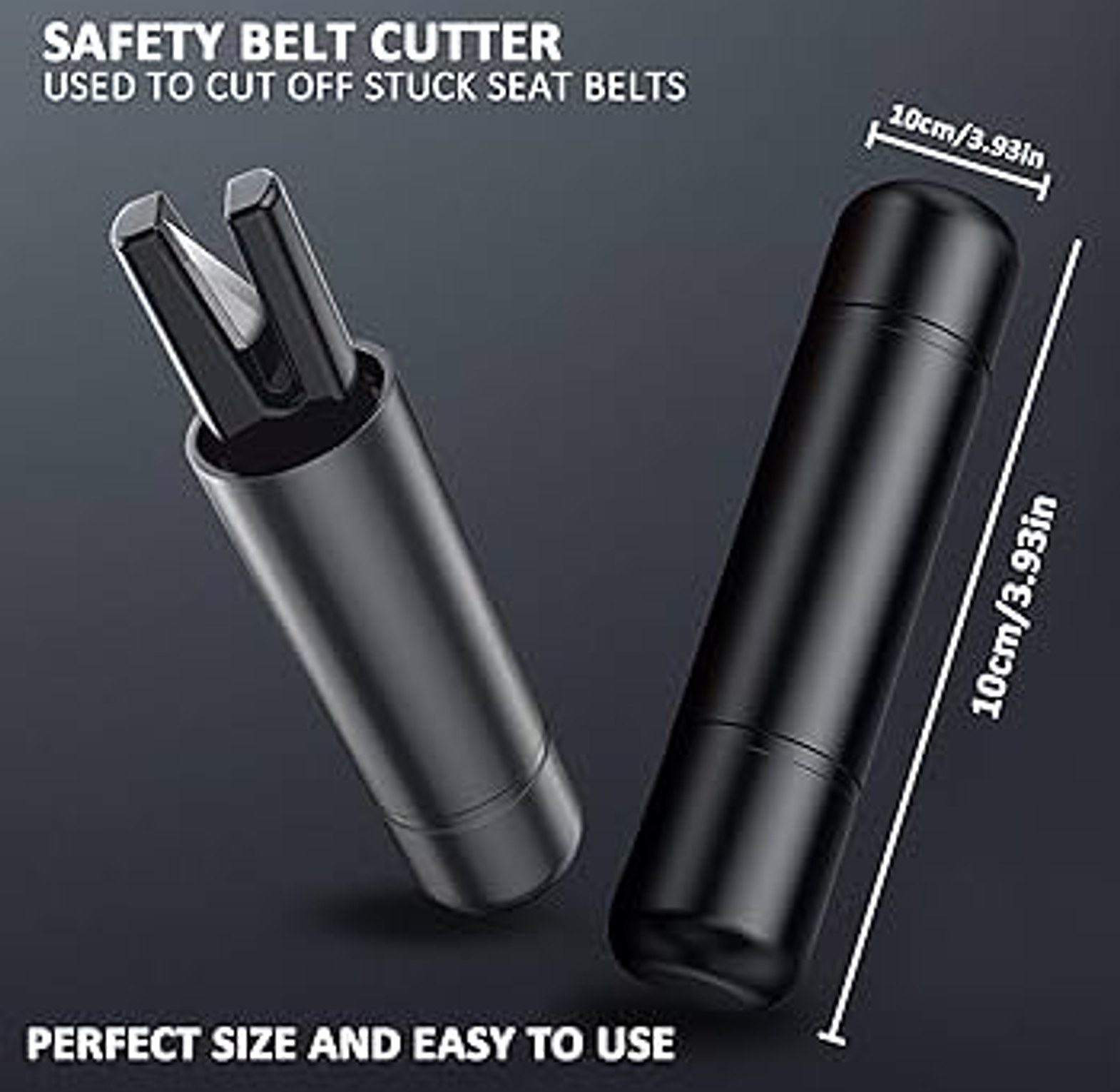 2 in 1 Emergency Car Escape Tool and Window Breaker with Seatbelt Cutter – Premium Alloy Car Safety Rescue Kit image