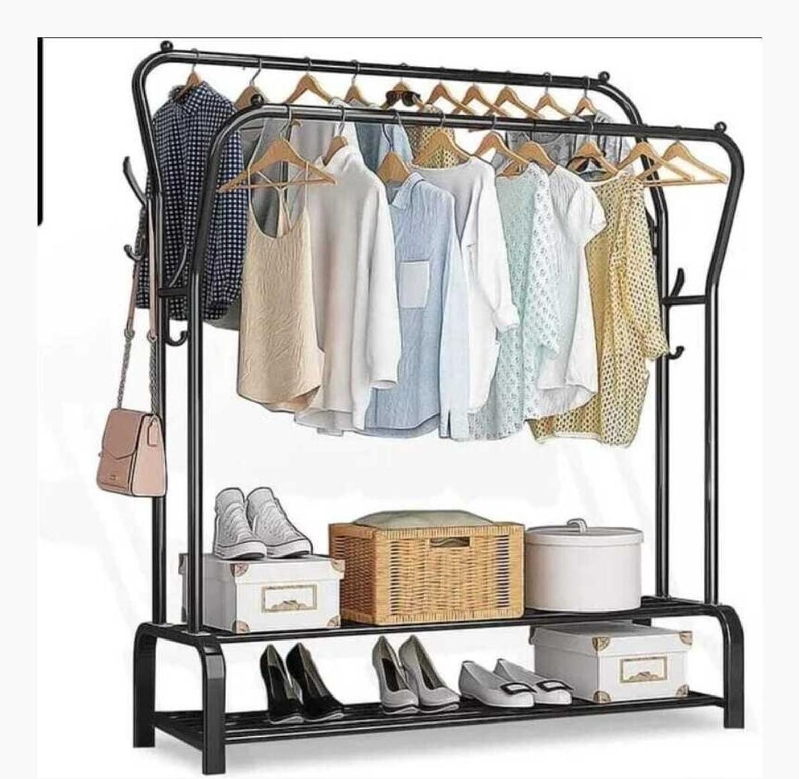 Multifunctional clothes shoe hit rack  image