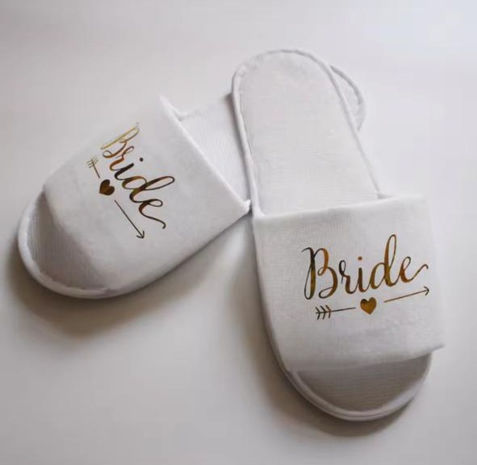 Personalized Gilded Wedding Party Slippers image