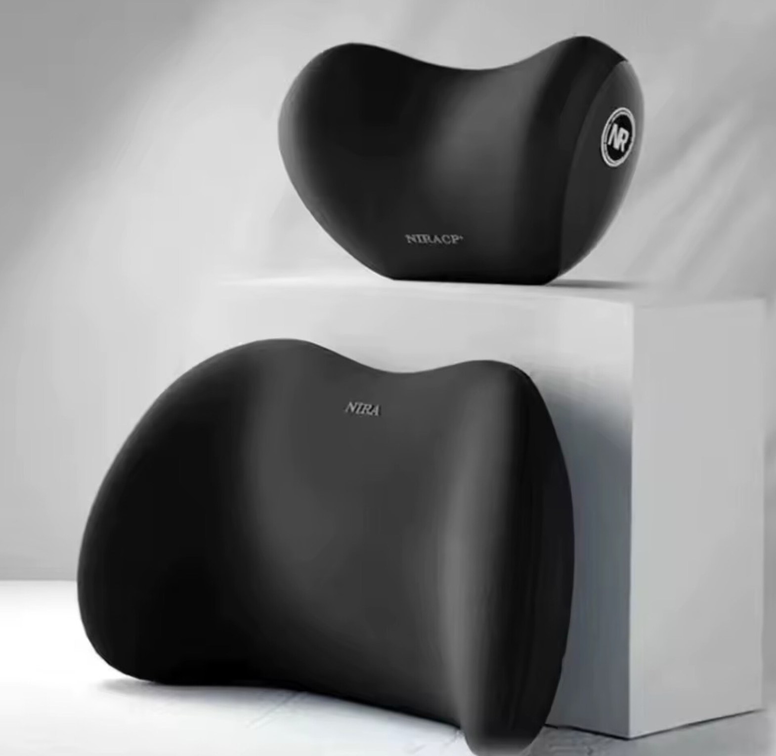 2 Pc Memory Foam Car Headrest Back Lumbar Support image