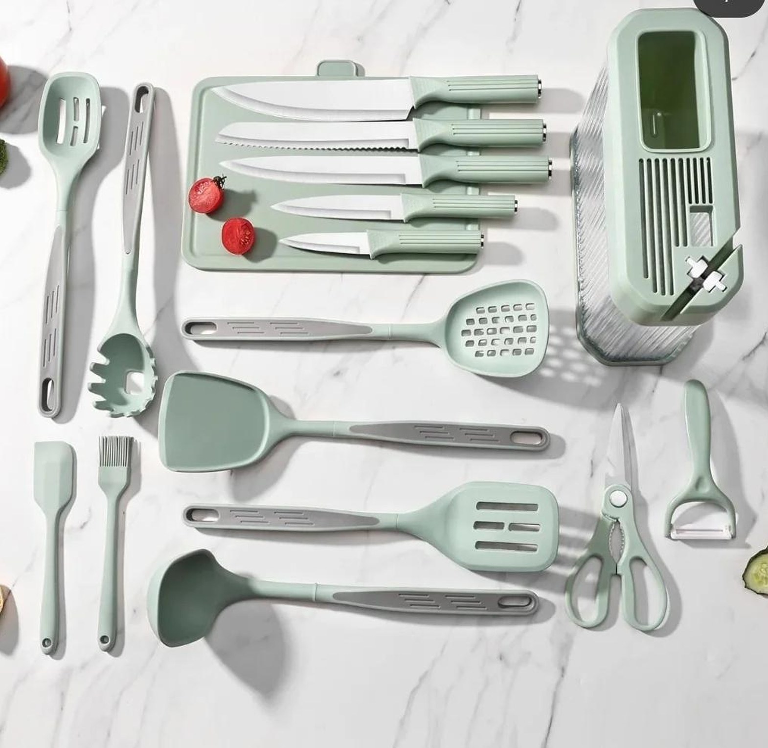 17pc food grade silicone kitchen utensil set image