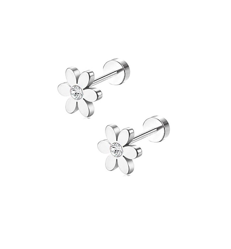 Daisy studs silver image