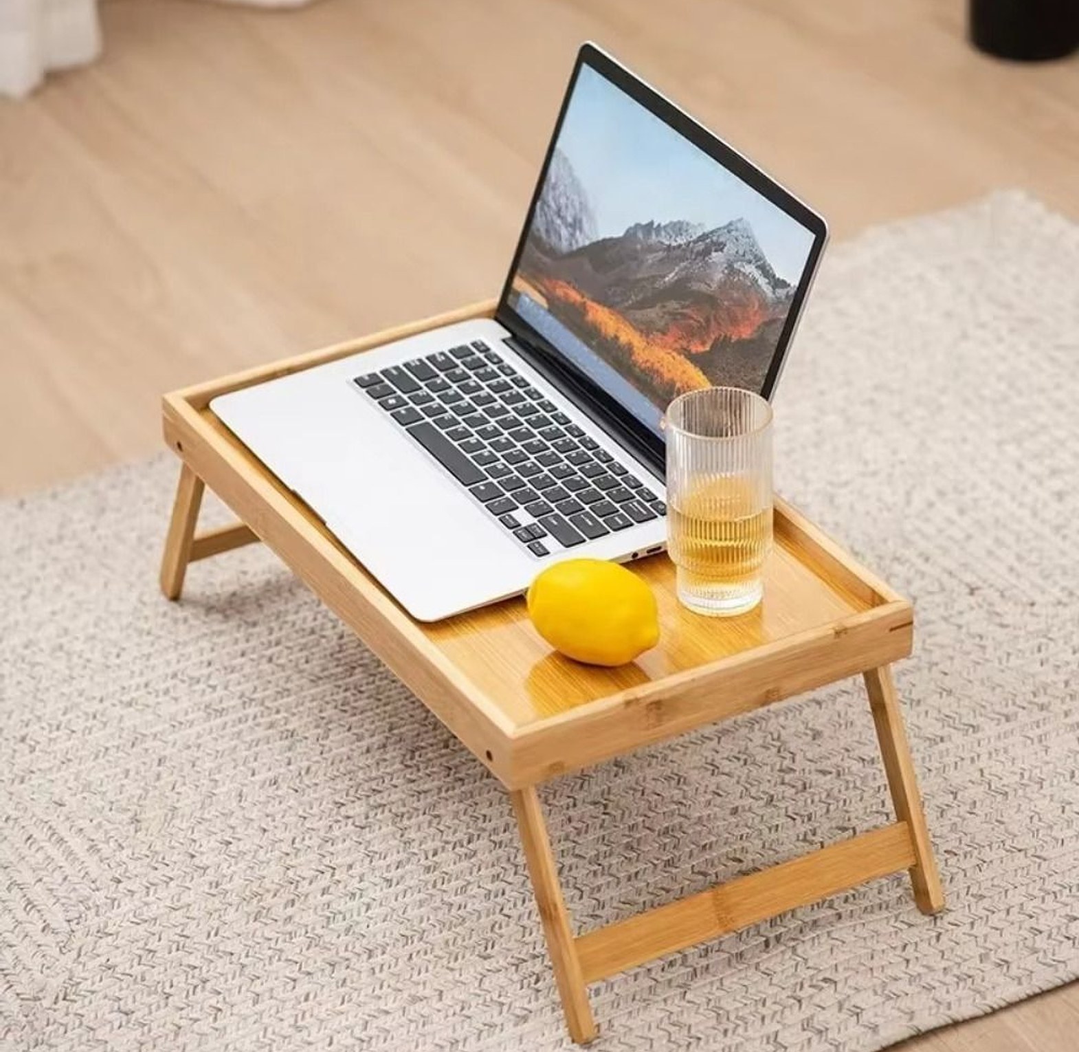 Foldable Bamboo Breakfast And Laptop Table image