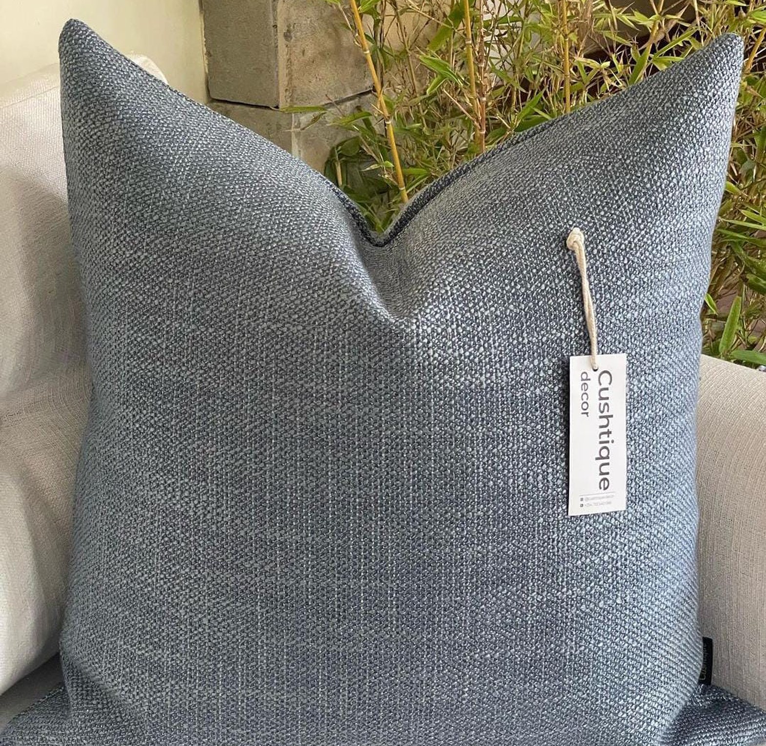 DRENCHED BLUE CUSHION image