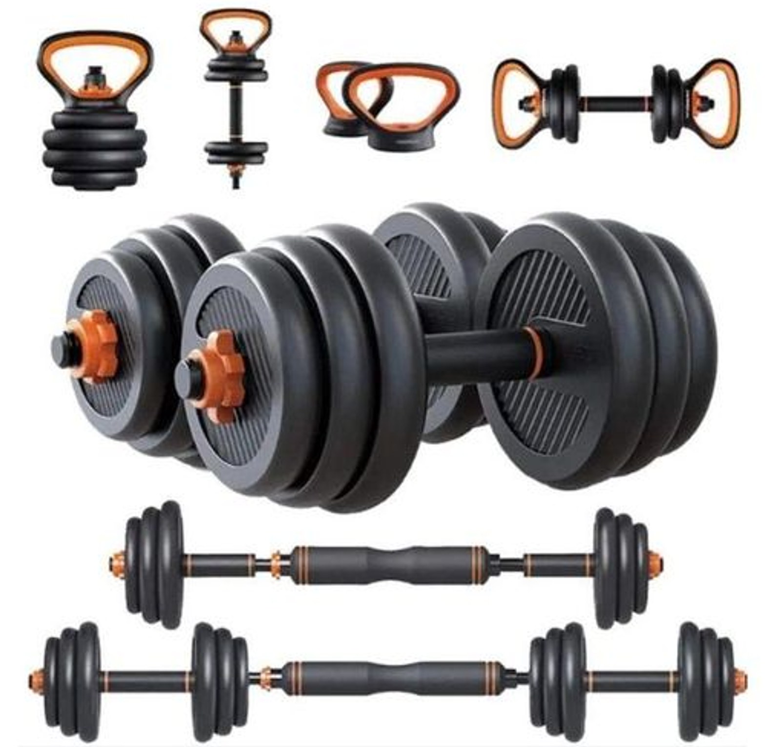 50Kg 6in1 Dumbbell/Kettlebell -Kettlebell -Barbell -Dumbbell image