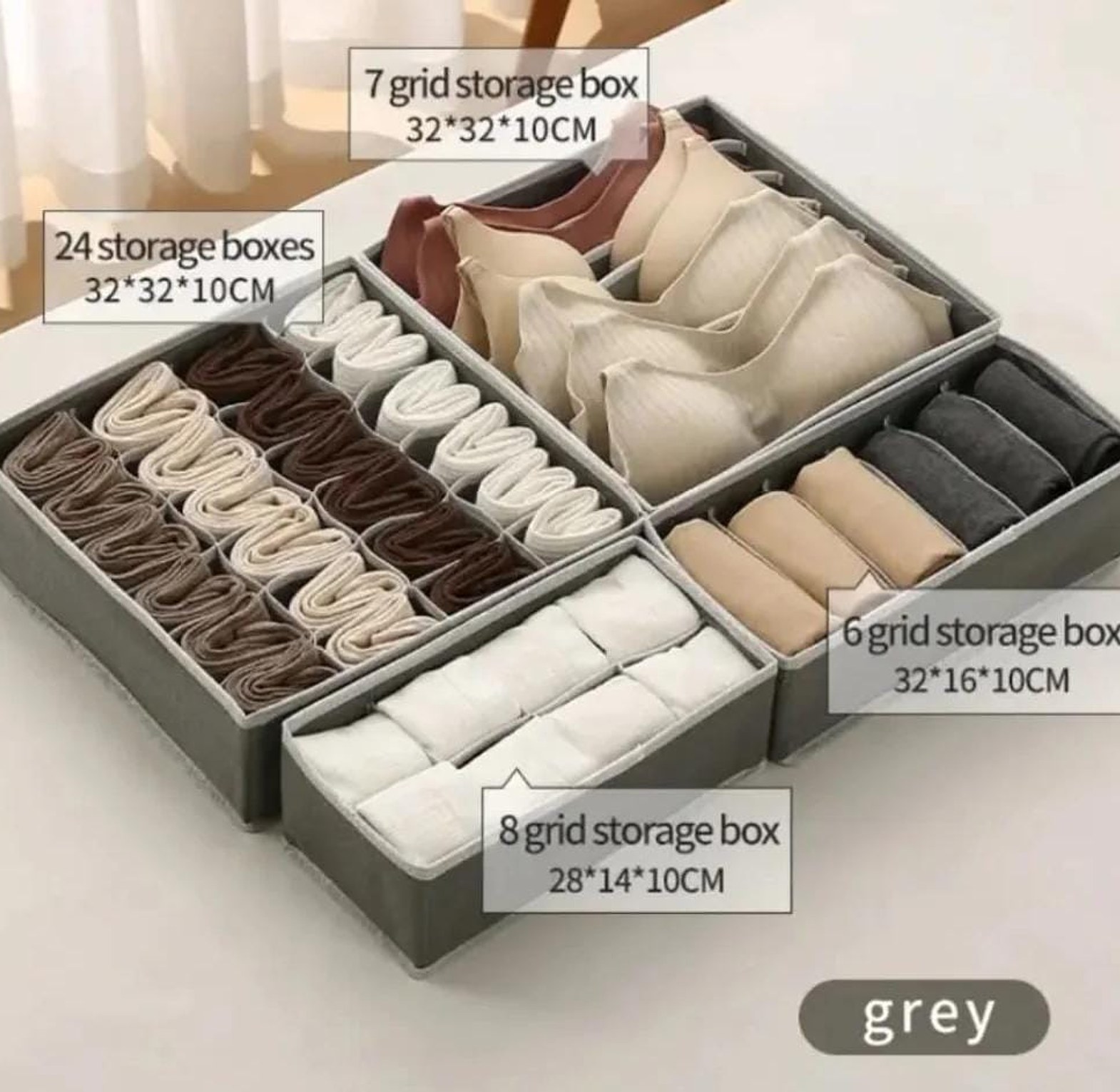 4 in 1  foldable  undergarments organizer image