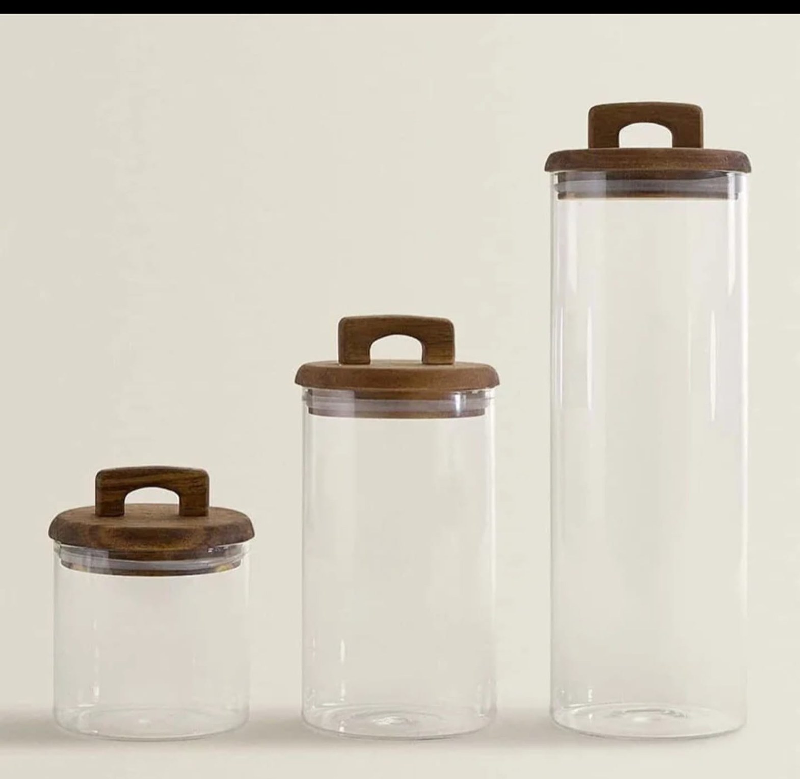 Acacia Seal Modern Glass Storage Canister Set  image
