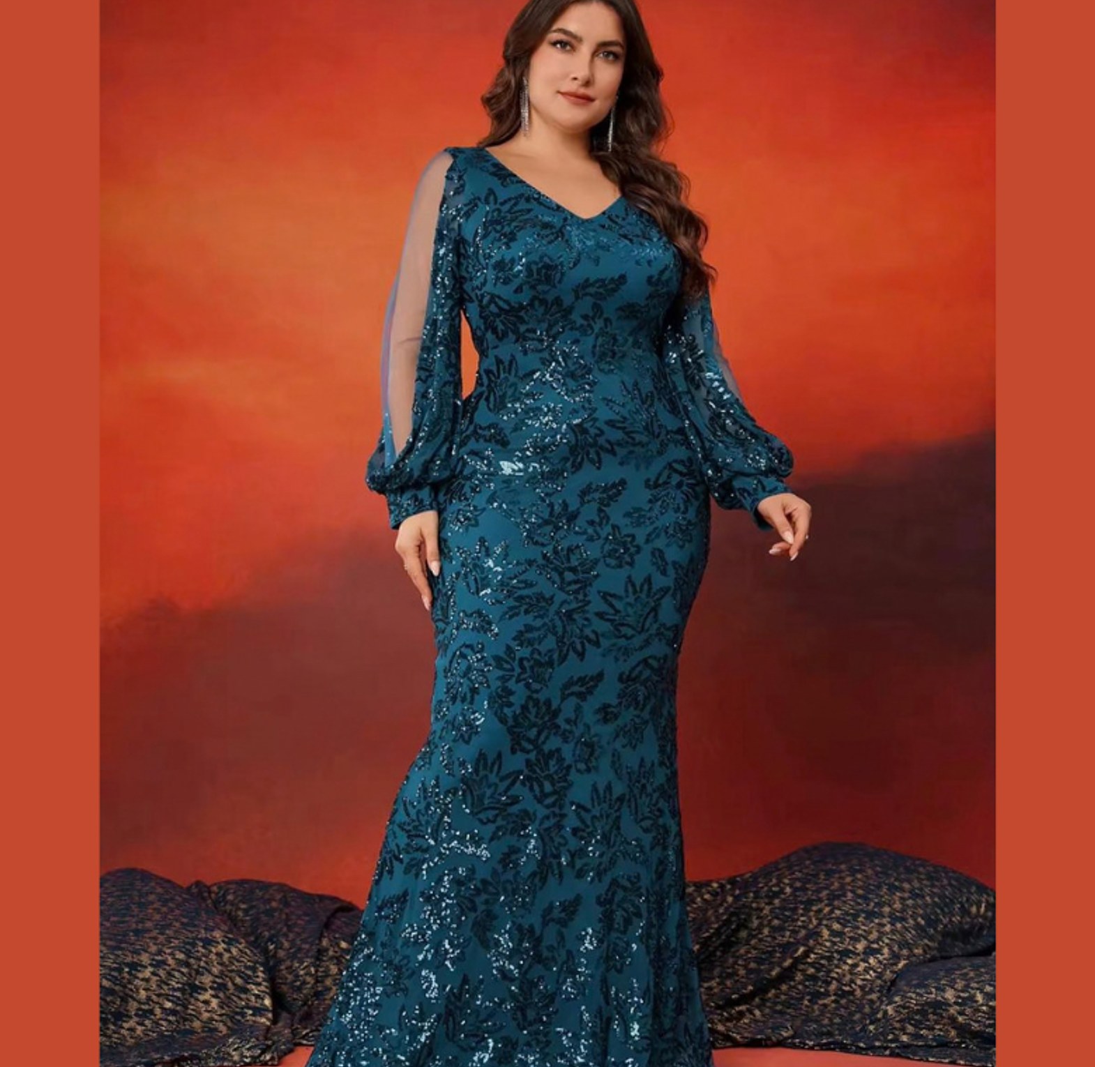 The Emerald Midnight Sequin Gown image