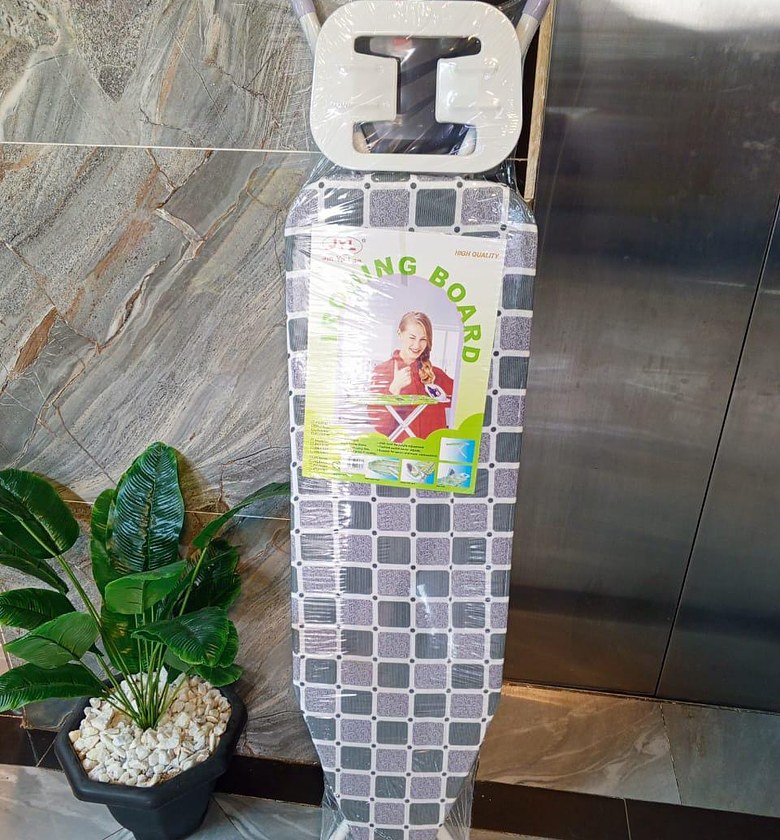 IRONING BOARD. Foldable Clothes Ironing Board Metallic image