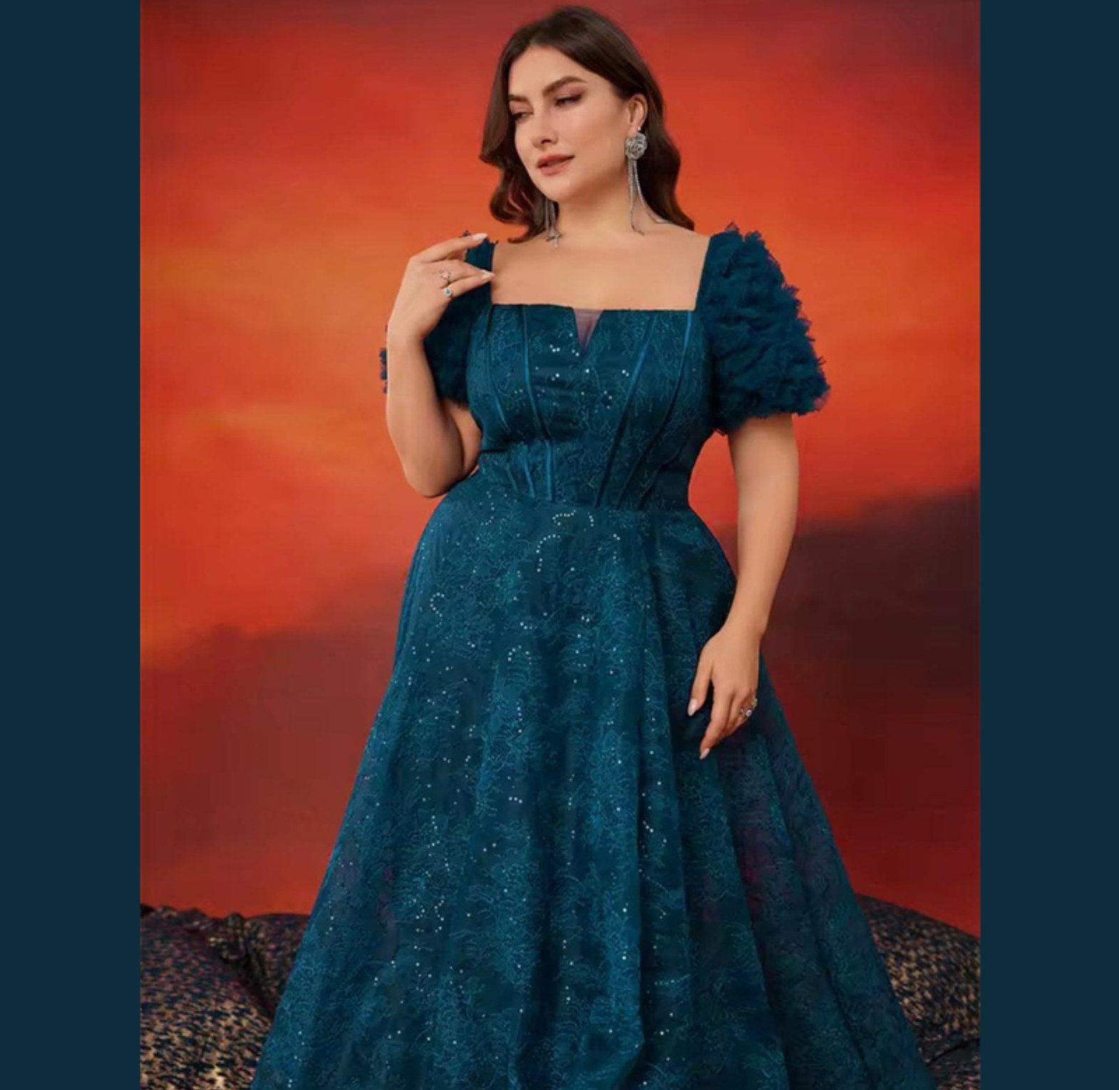 Midnight Jewel Embroidered A-Line Gown image