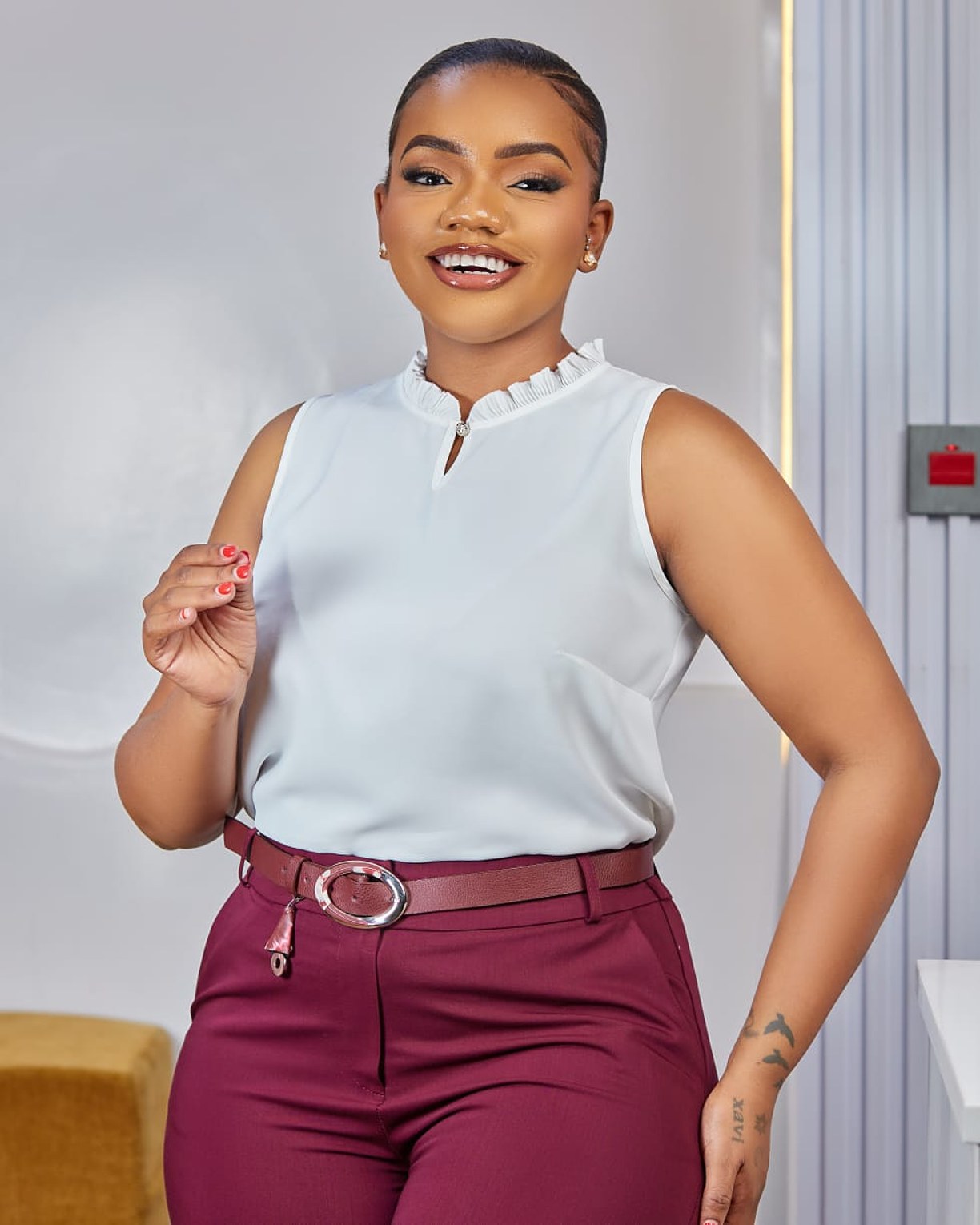 Elegant Maroon Women’s Trousers image