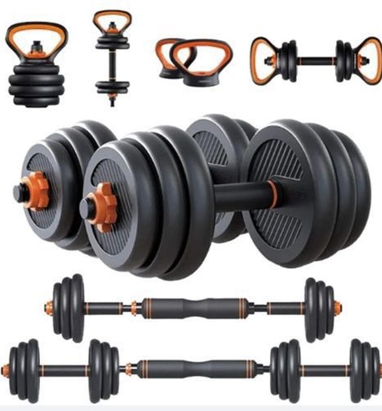 6in1 High Adjustable Kettle Bell Weights 30kgs Home Gym Adjustable Weight Dumbbell  Dumbbell and Barbell Sets image