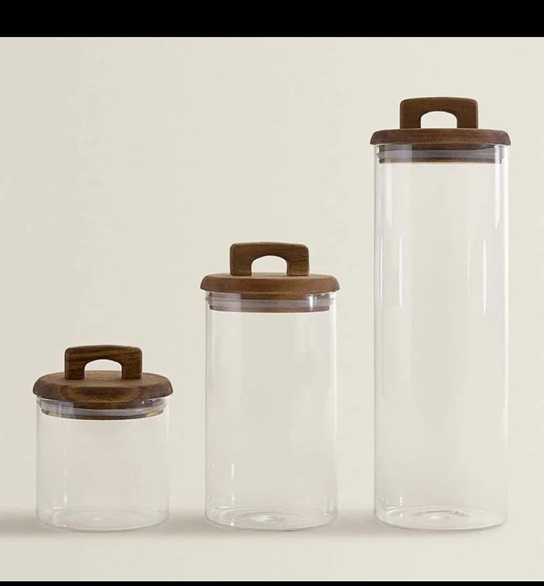 Acacia Seal Modern Glass Storage Canister Set  image