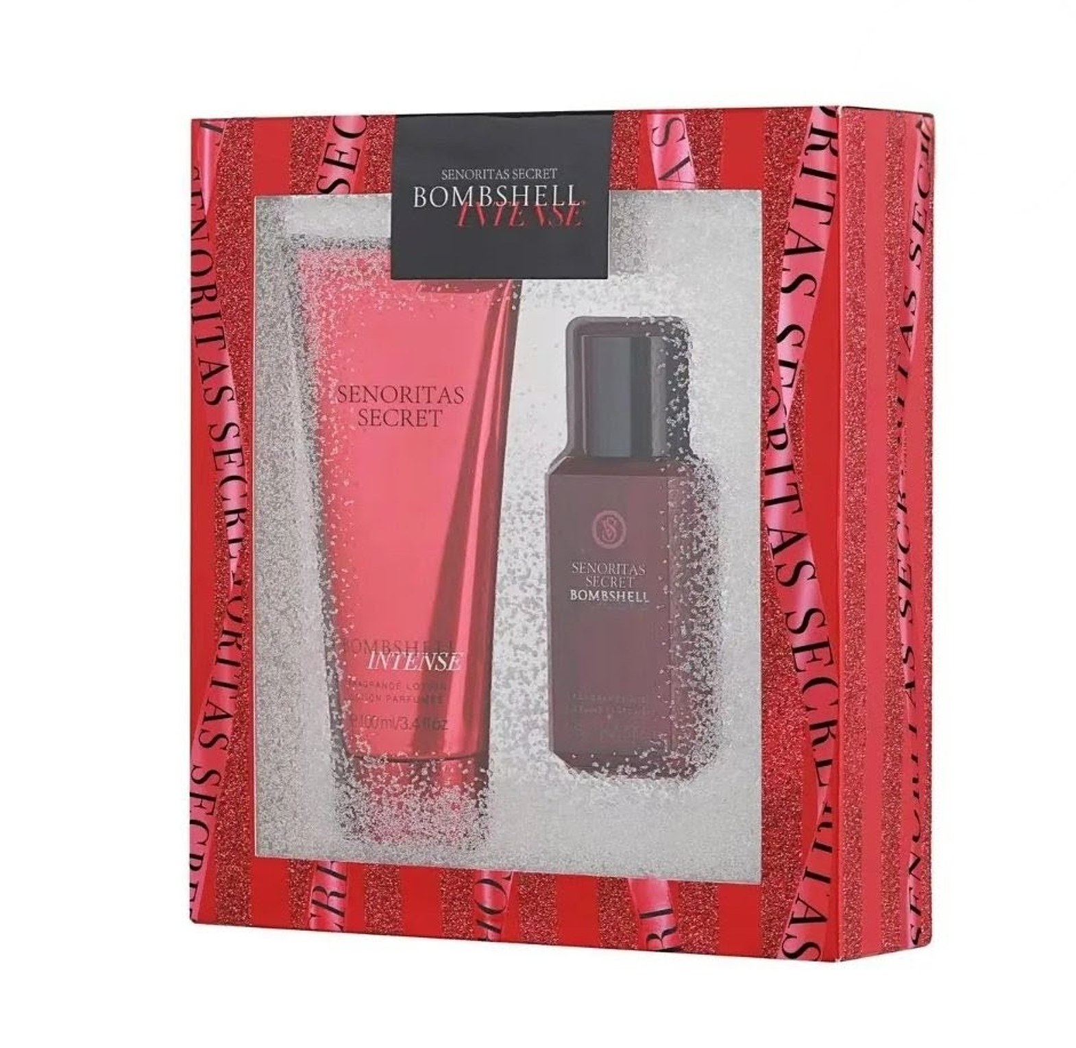 Senoritas Secret Bombshell Intense Perfume Gift Set with 100ml Fragrance Lotion & 75ml Perfume.  image