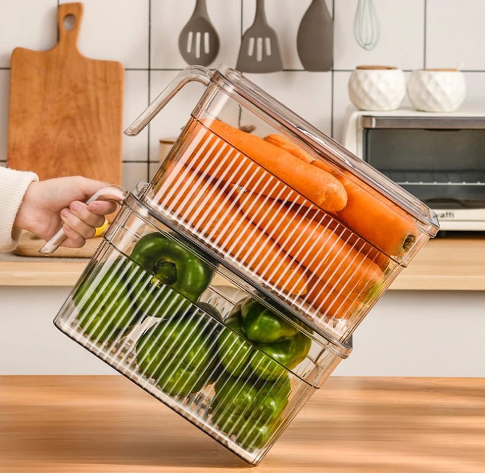 Refrigerator Storage Box Food image