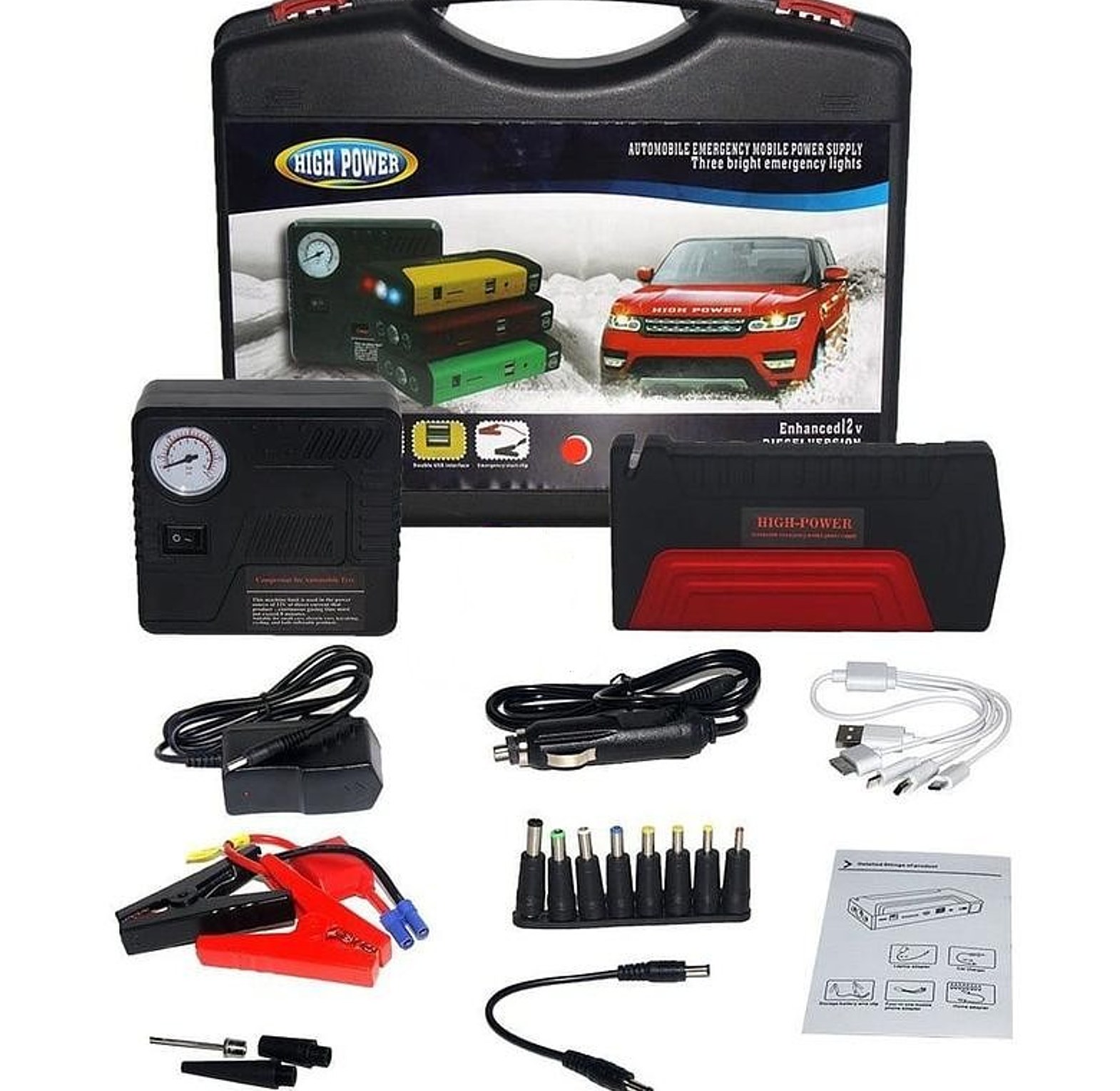 Portable Car Jam Starter Kit  High Capacity battery power bank  280000mAh image