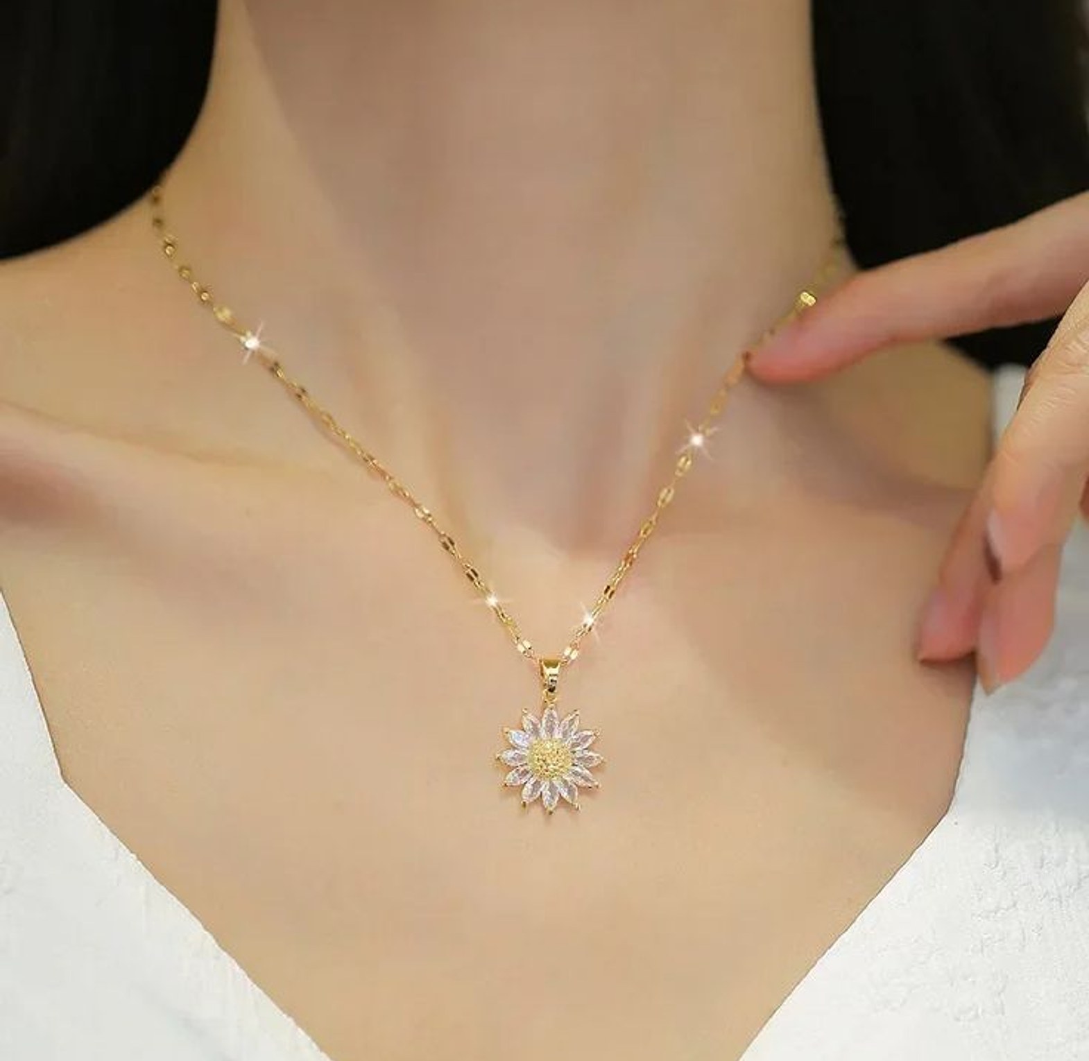 Sunflower necklace image