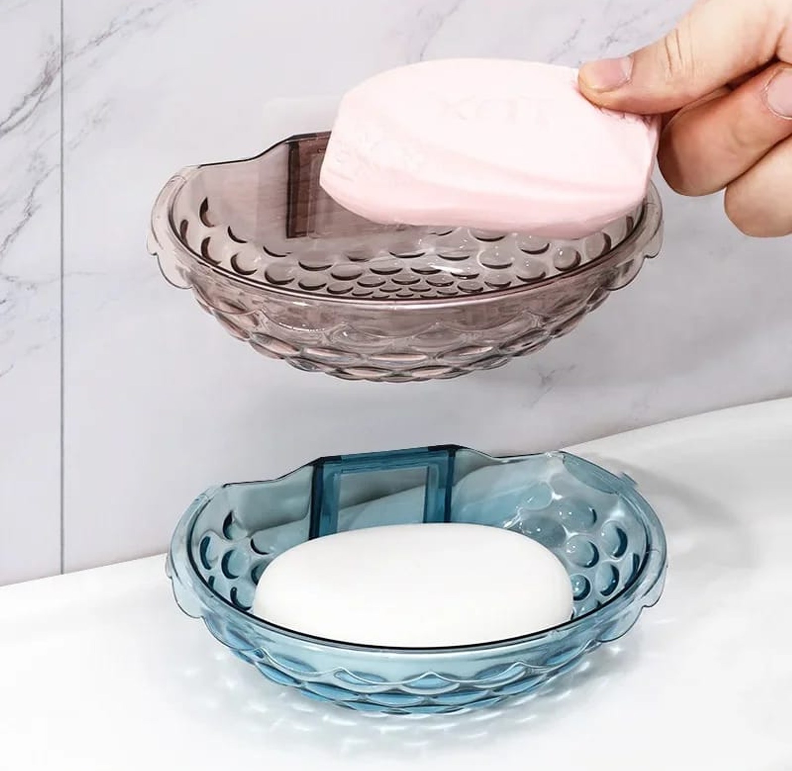 Transparent Acrylic Self-Adhesive Soap Dish image