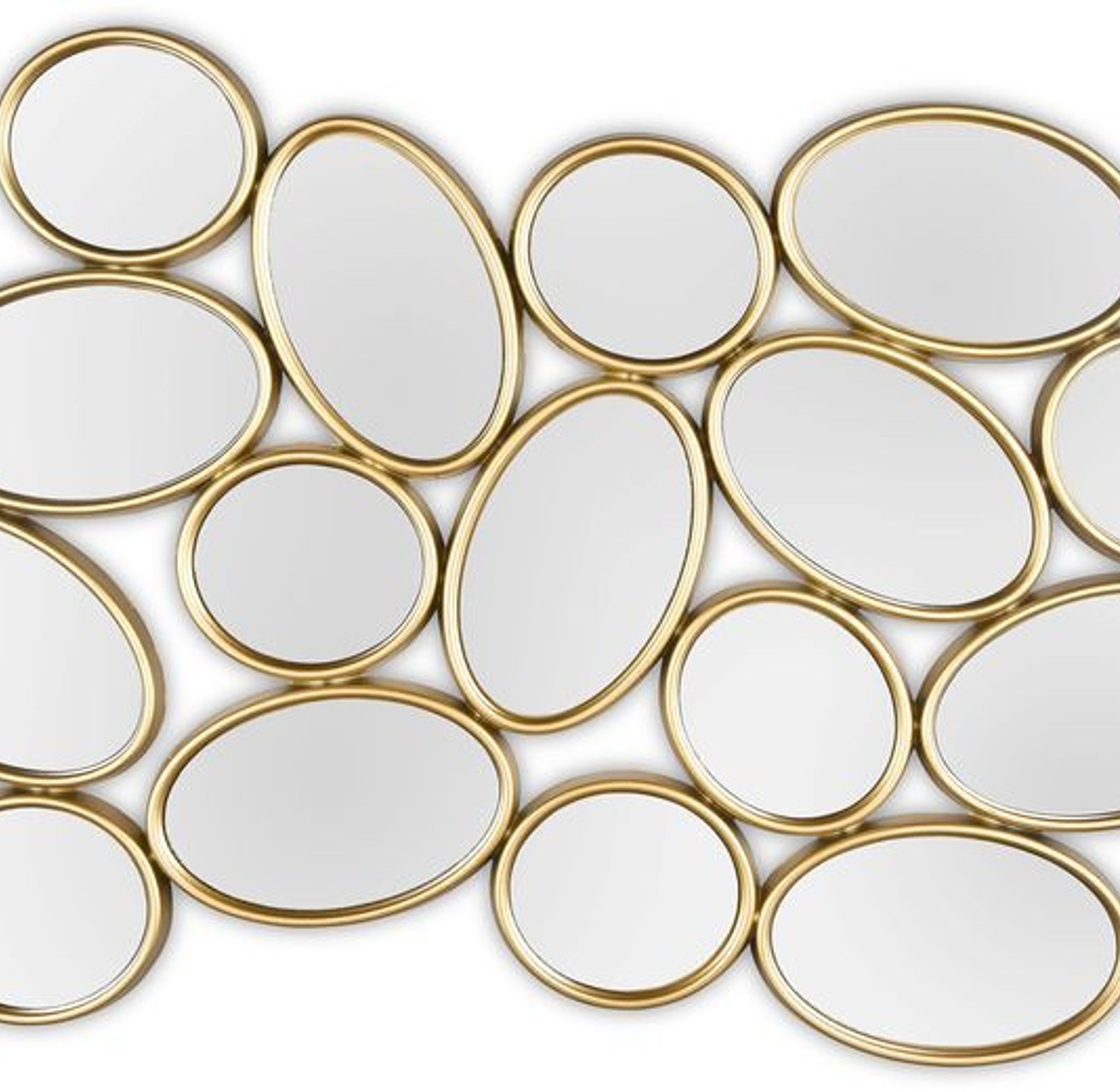 16 circles  mirror 🪞    Available in black & gold    Size :91cm * 61cm     image