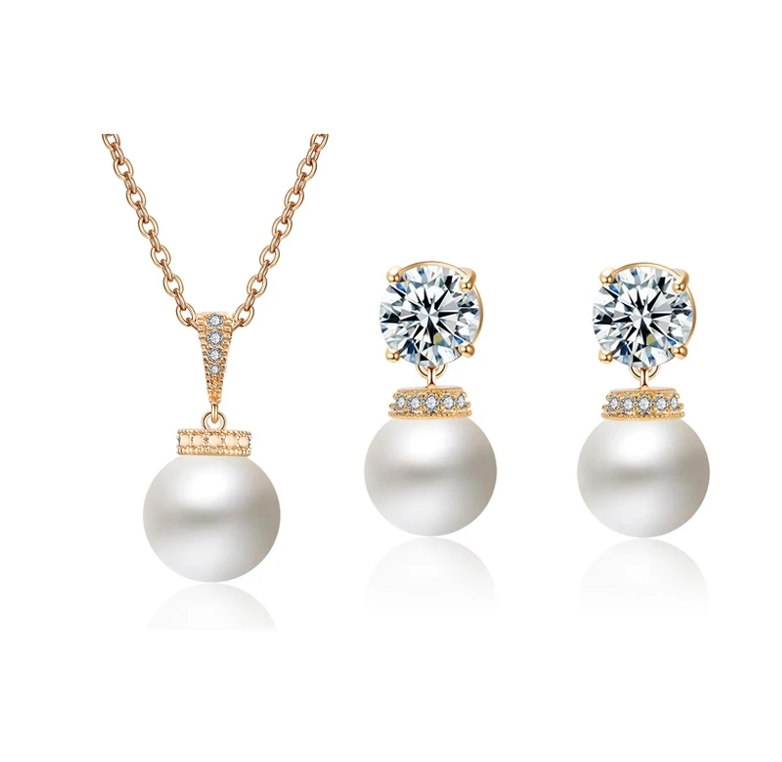 Imitation Pearl Jewellery Set image