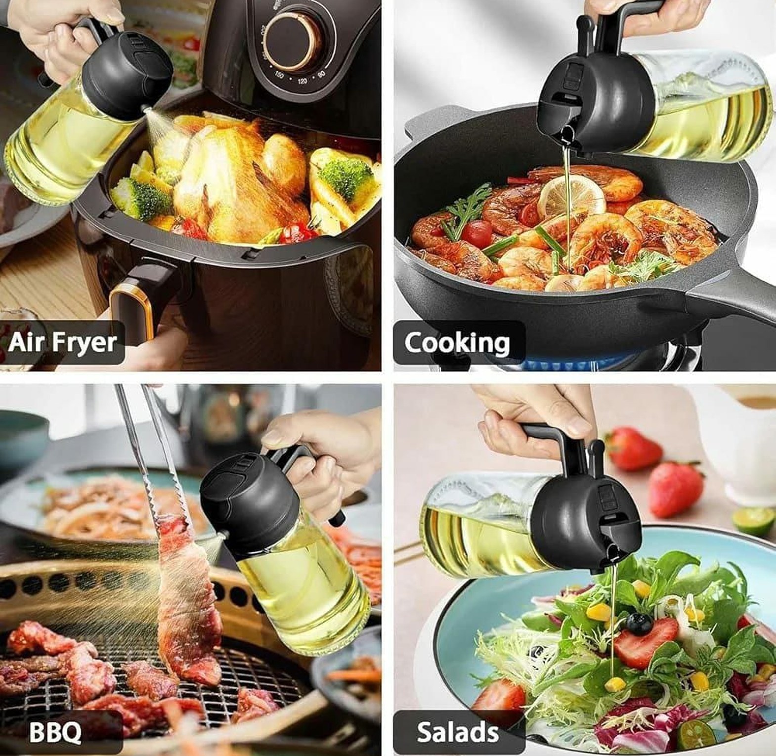 2 in 1 Pour and Spray Oil Bottle, Oil Sprayer image