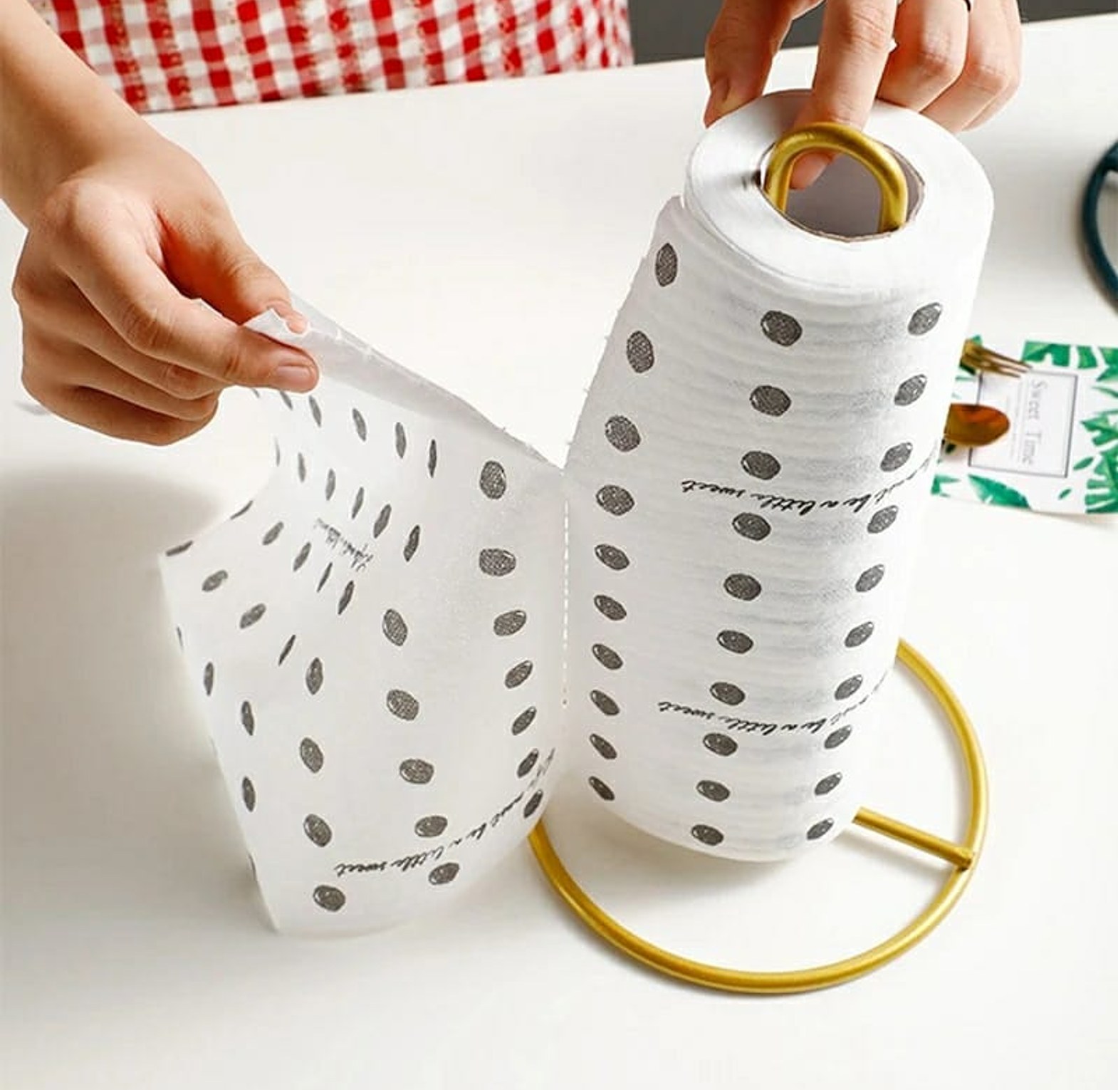 Stainless Steel Serviette Roll Holder-gold image