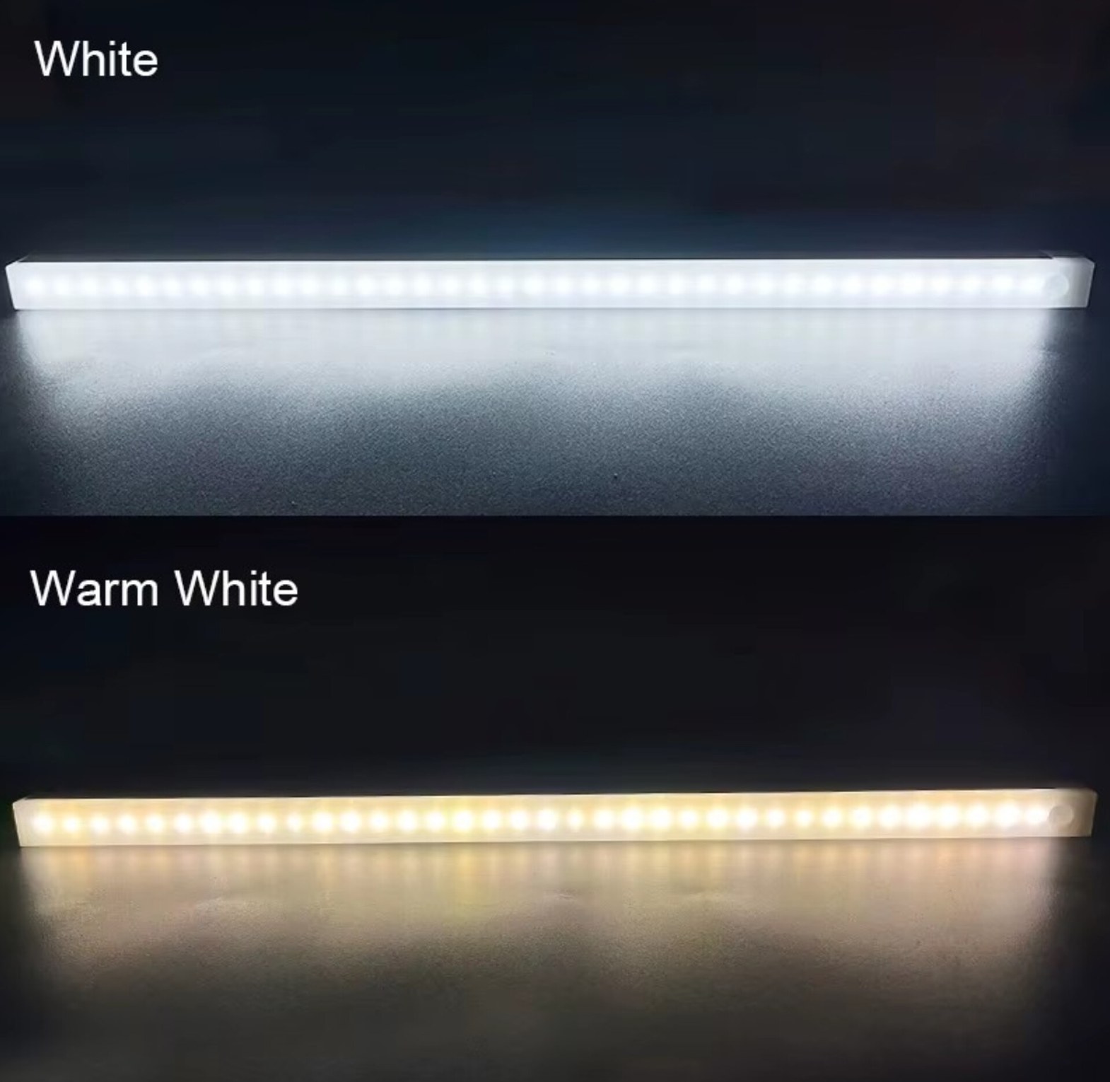 Motion Sensor LED Light Bar USB Rechargeable Magnetic Wardrobe Cabinet Night Light – Warm/Cool White image
