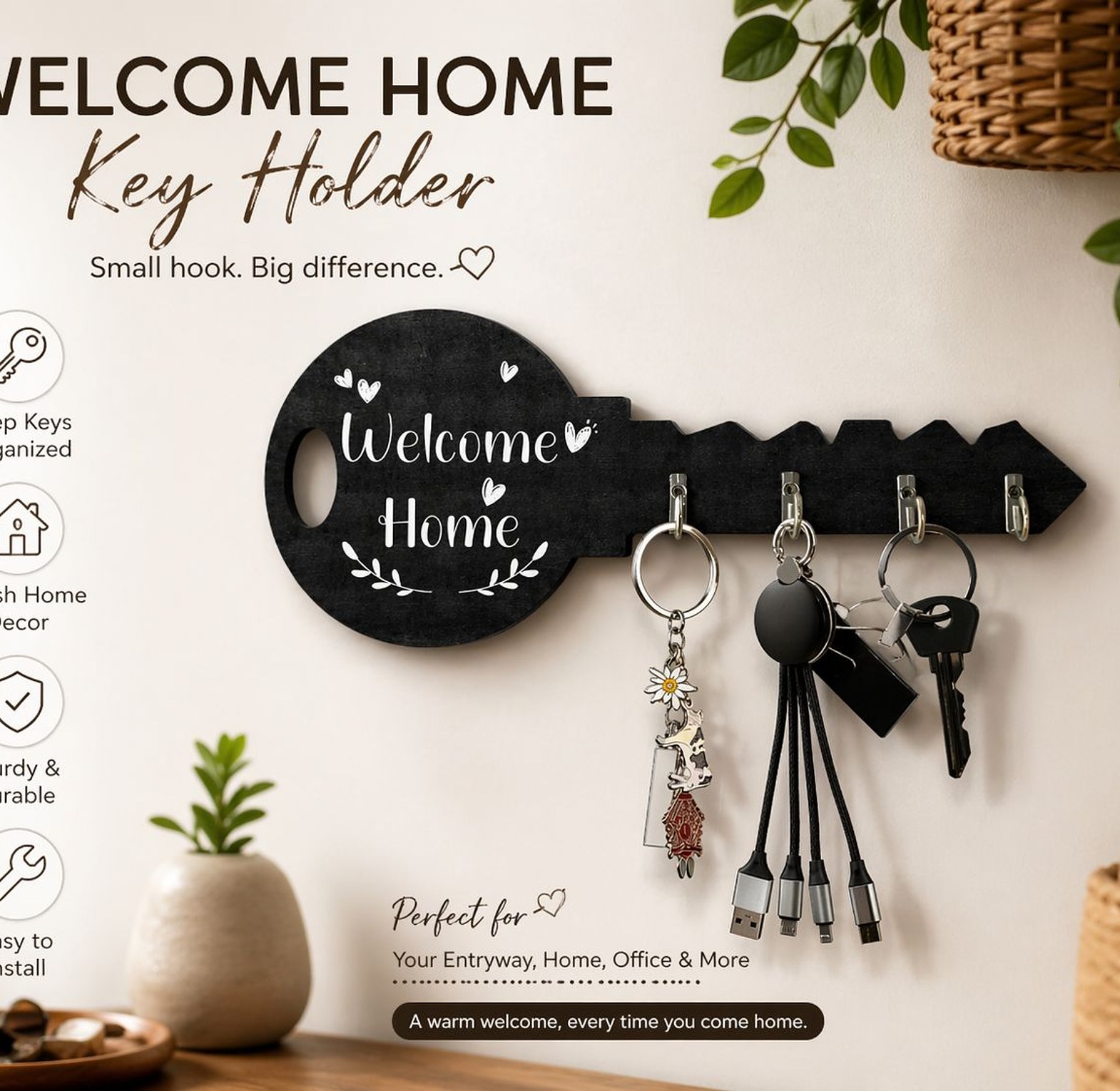 Welcome home key holder  image