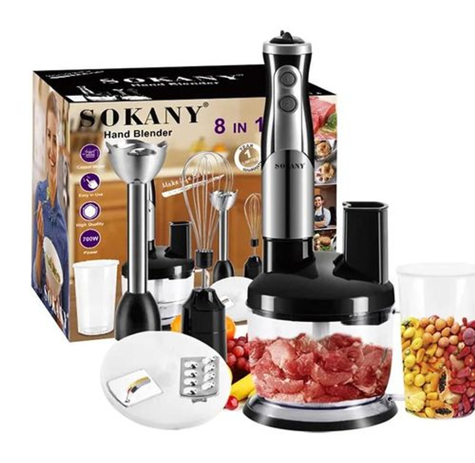 Sokany 8 in 1 Multifunction Blender Hand Blender Electric Blender image
