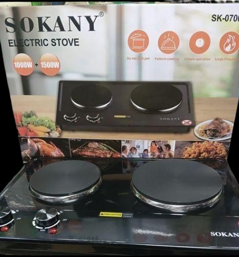Sokany Electric Hot Plate Double Cooking Stove, model SK-07002.  image
