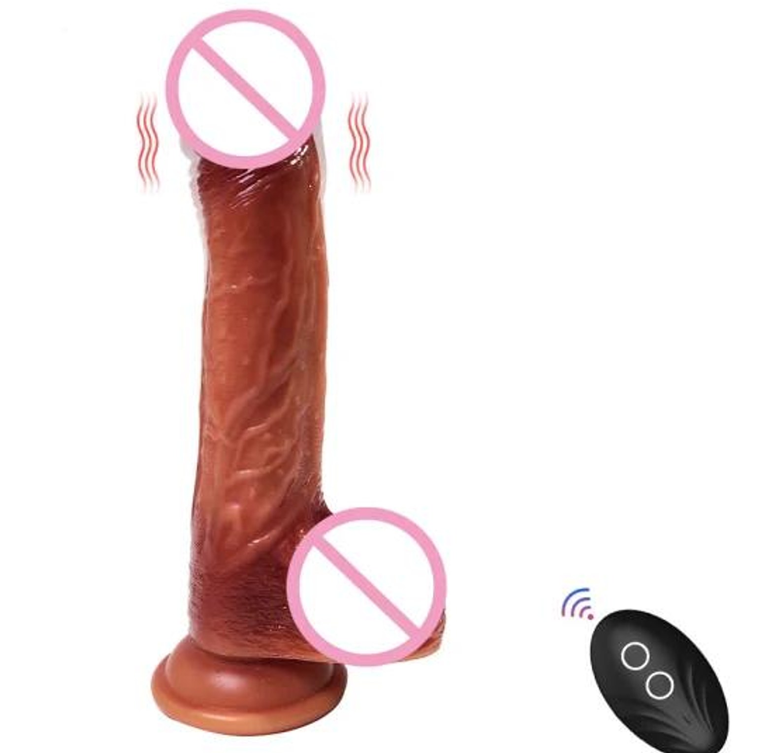 Thrusting Super Realistic High Quality Liquid Silicone Dildo Vibrator Artificial Penis Sex Toys With Remote Control image