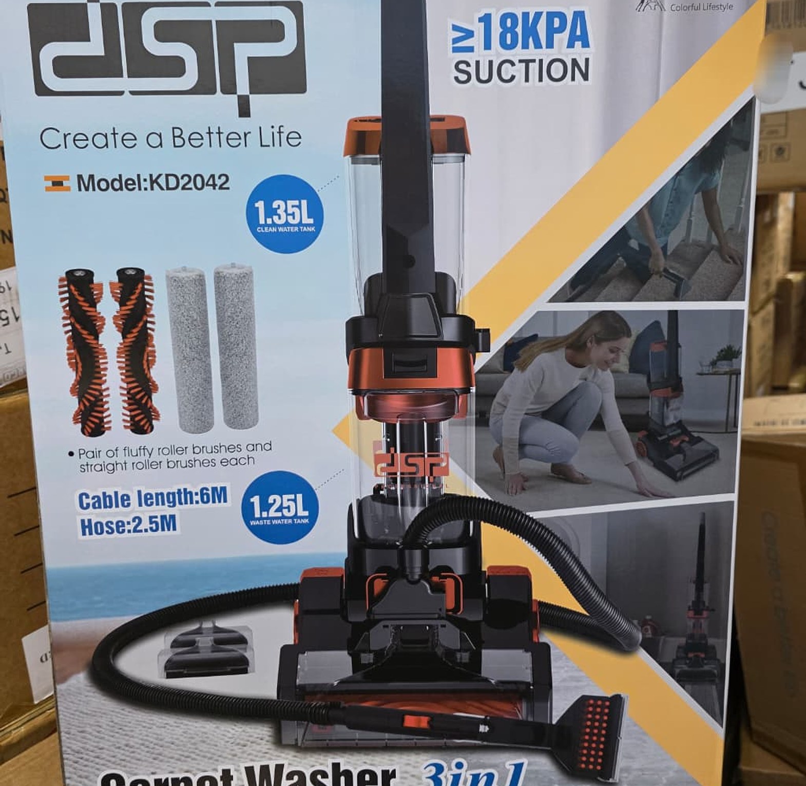 DSP 3-in-1 Vacuum Cleaner & Carpet Washing Machine – Powerful Suction Cleaning System image