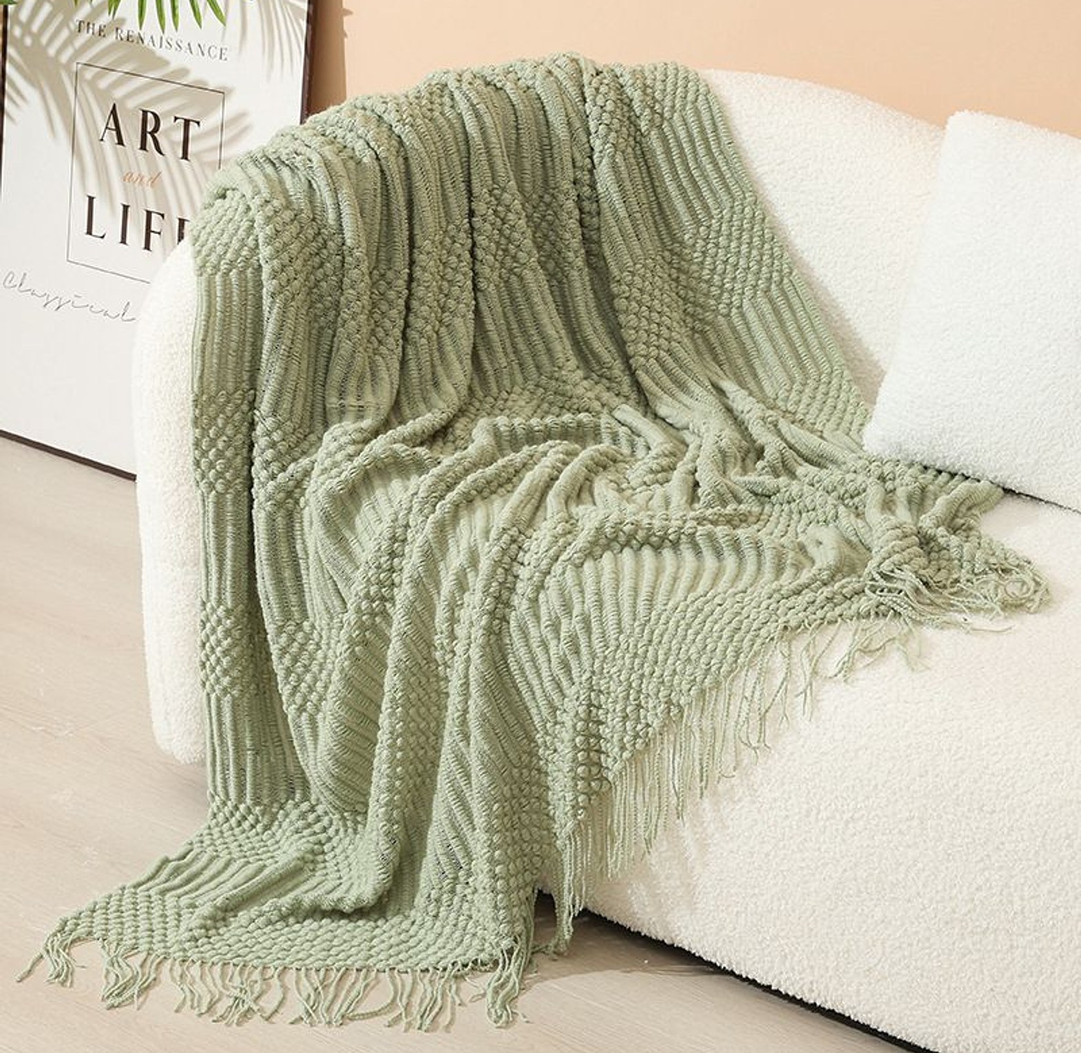 1Nordic Style Sofa Throw Blanket image