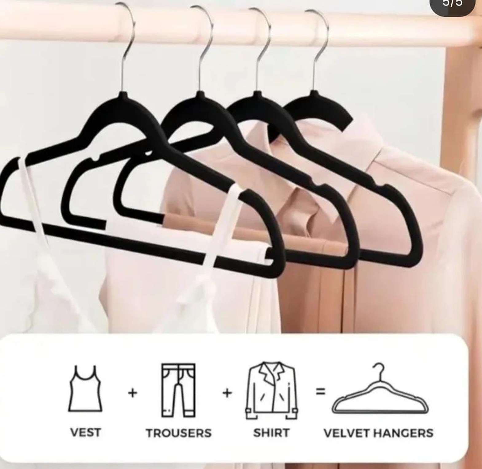 10 pcs Luxury velvet  hangers image