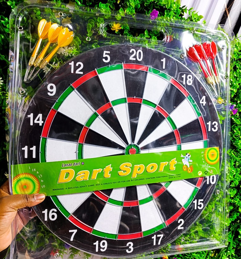17 inches Dart board game set with 6 darts  image