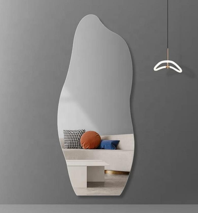 Dolphin Shape Acrylic Mirror – 120×40cm Decorative Wall Mirror (No-Drill Installation) image