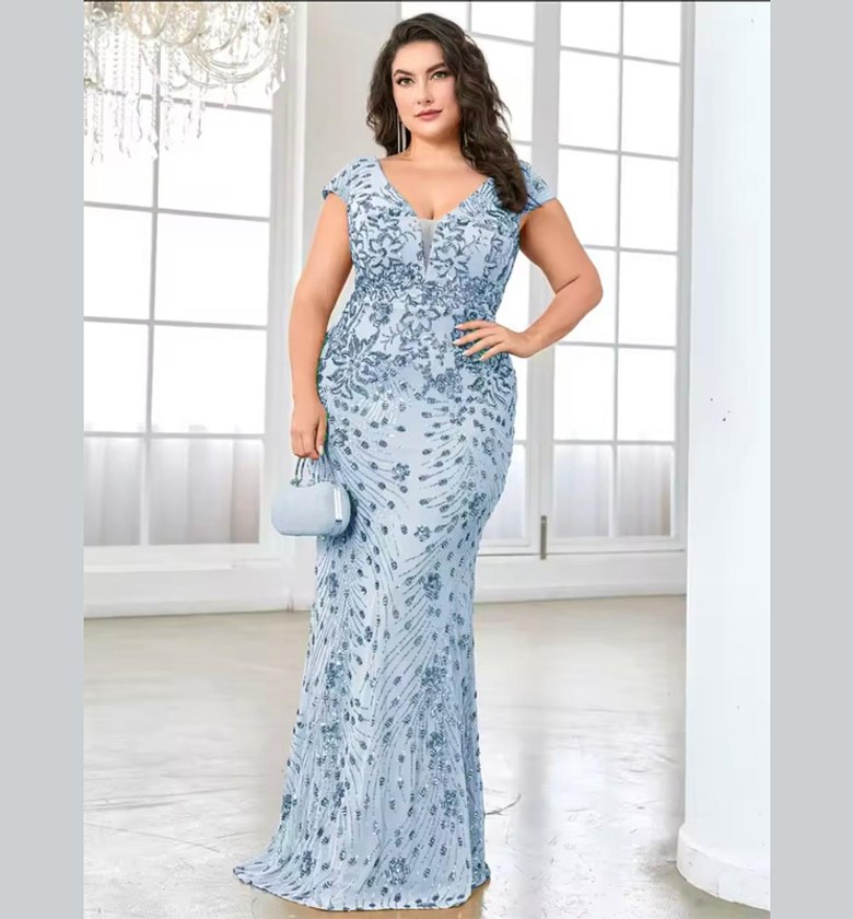 Gilded Vine Embellished Mermaid Gown image