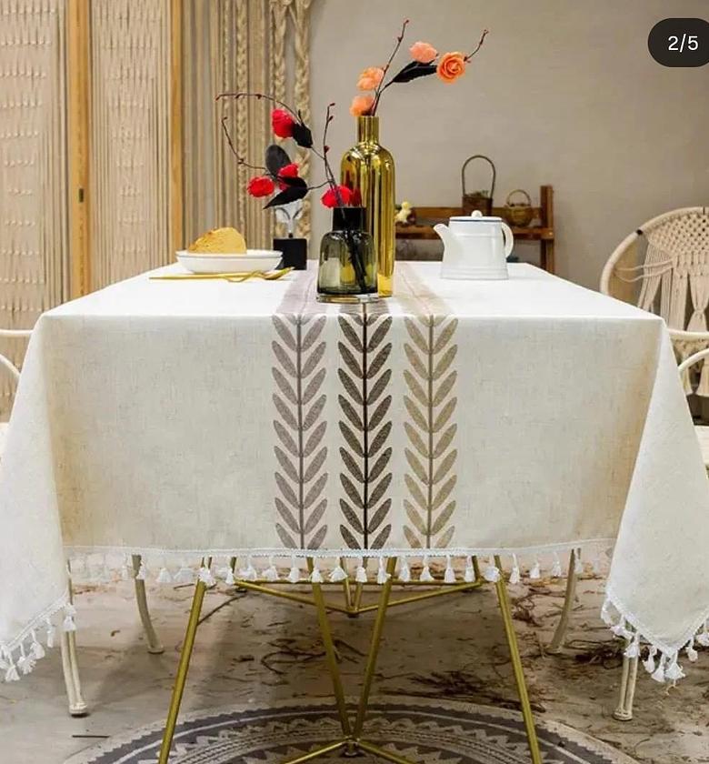 Cotton Linen Table cloth image