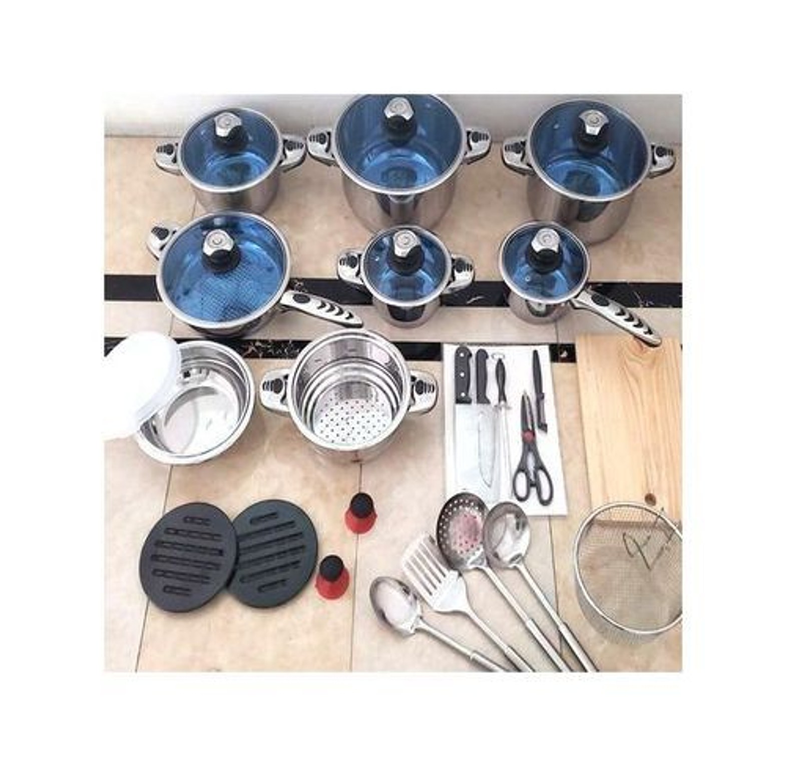 Marwa German Longlife 30pcs Heavy Duty Cookware Set Sufurias image