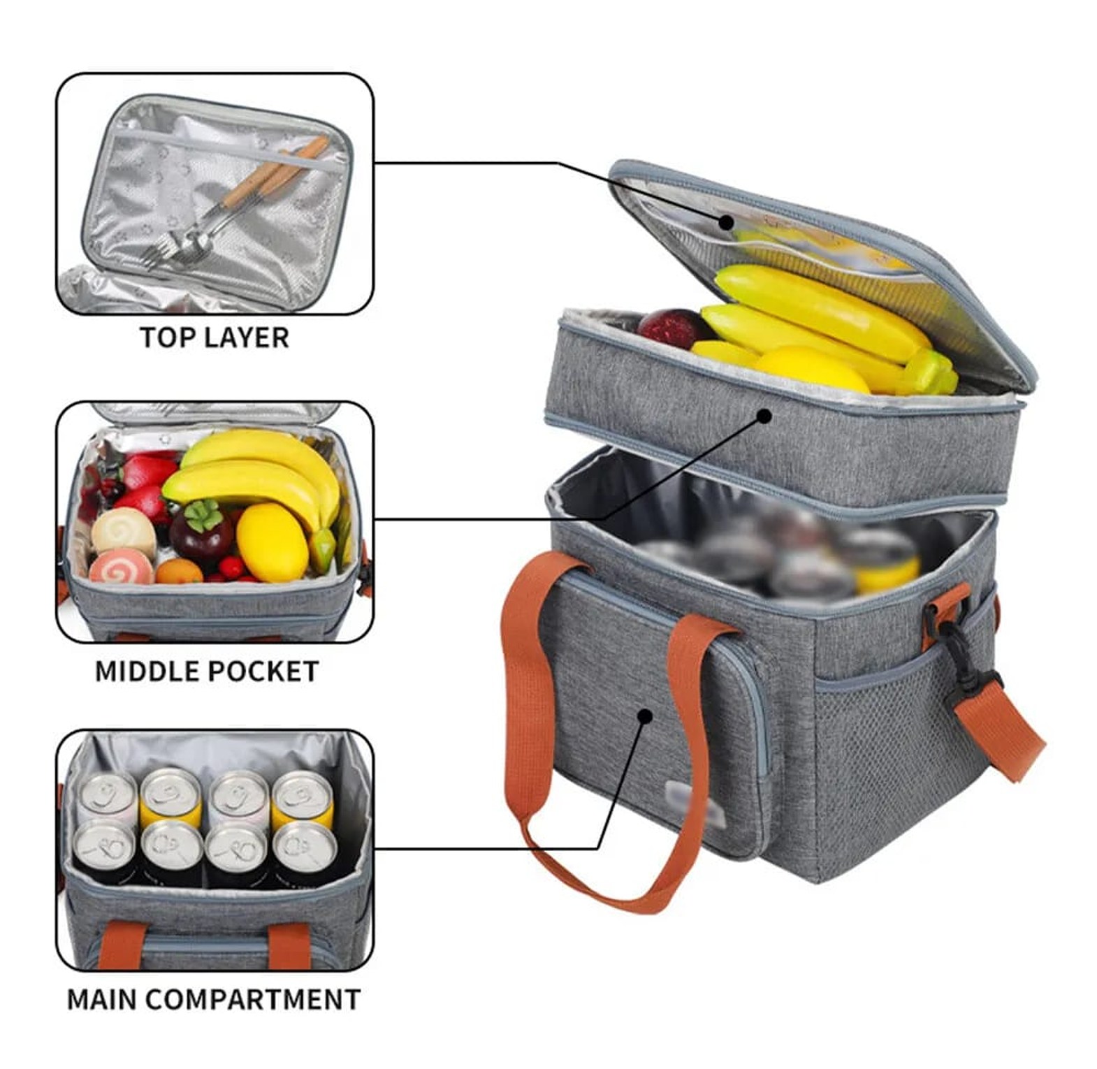 2 Layer Insulated Lunch Bag image