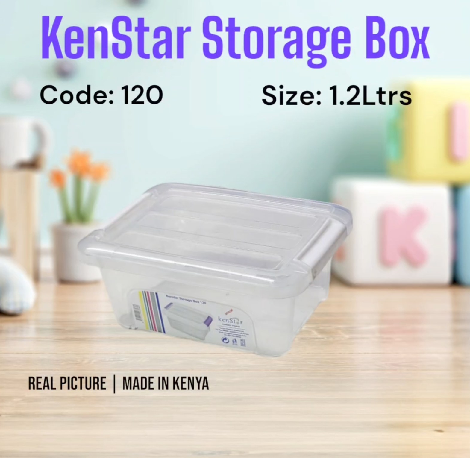 KenStar Clear Plastic Storage Box Set (1.2L to 10L) Multi-Purpose Home & Office Organizer Containers - Durable & Stackable image