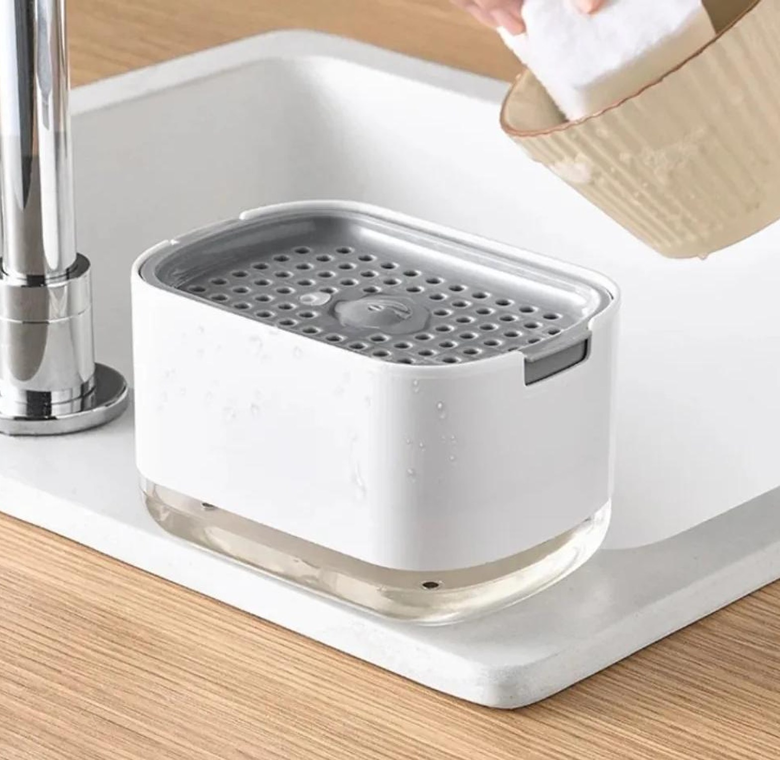 Soap pump and sponge image