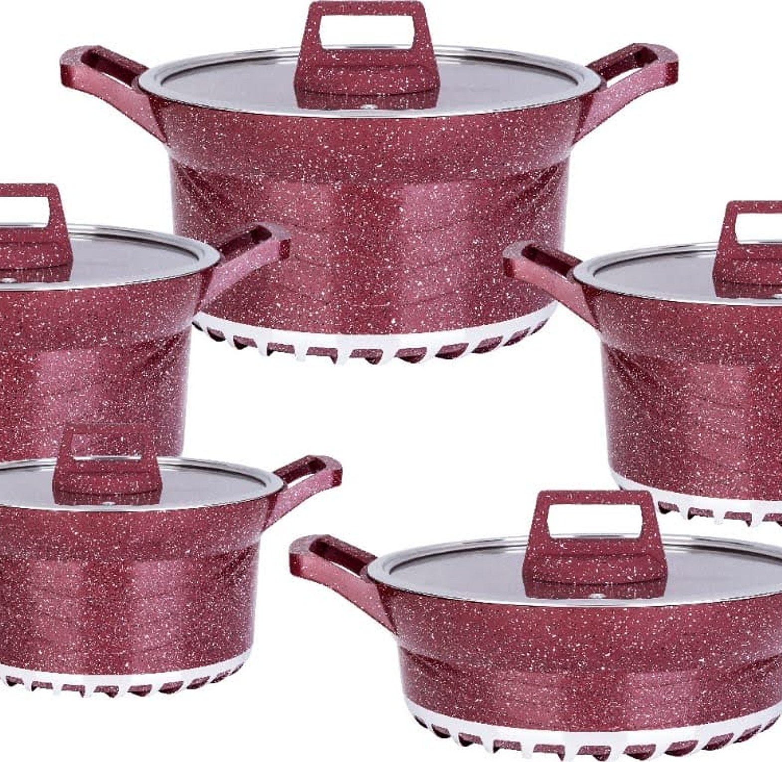 Bosch Scratch resistant granite coated pots cookware Easy clean Granite textured cookware image
