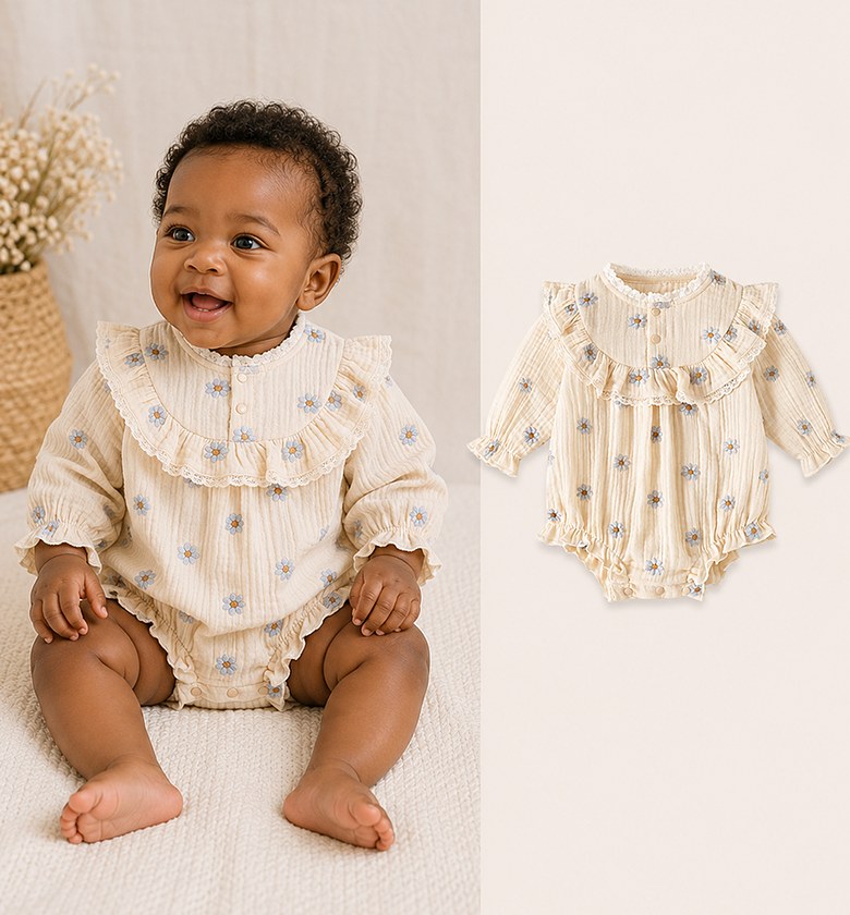 Daisy Whisper Muslin Romper image